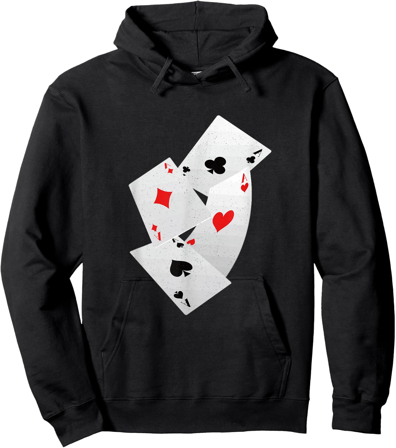 Four Aces Poker Game Pro Funny Lucky Players Gamblers Humor Hoodie - Hoodie | Black