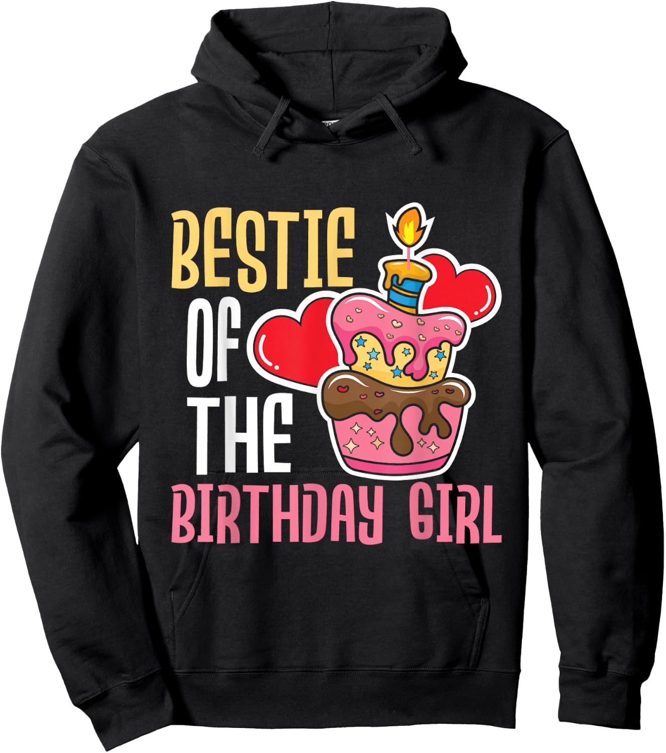 Bestie Of The Birthday Girl - Donut Party Best Friend BFF Hoodie - Hoodie | Black