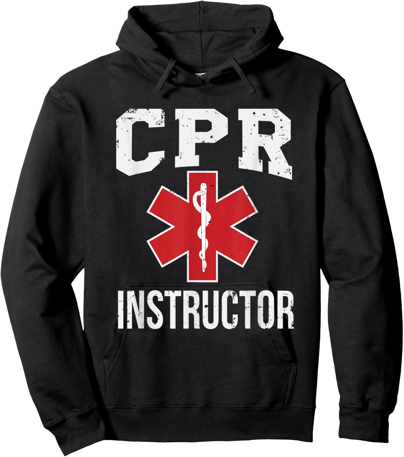 CPR Instructor Red Star Of Life EMS design Medic Gift Hoodie - Hoodie | Black