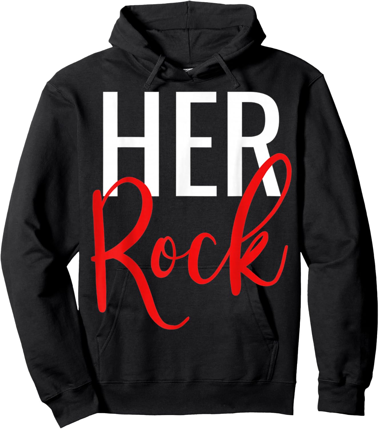 Her Rock His Peace Matching Couples Hoodie - Hoodie | Black