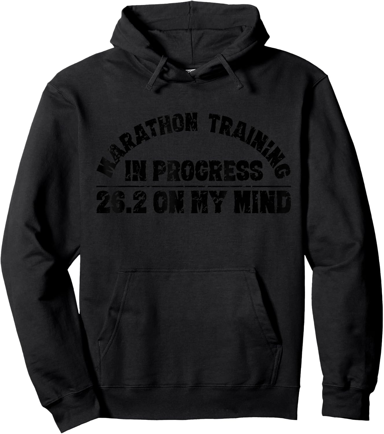 Marathon Training In Progress 26.2 On My Mind Runner Hoodie - Hoodie | Black