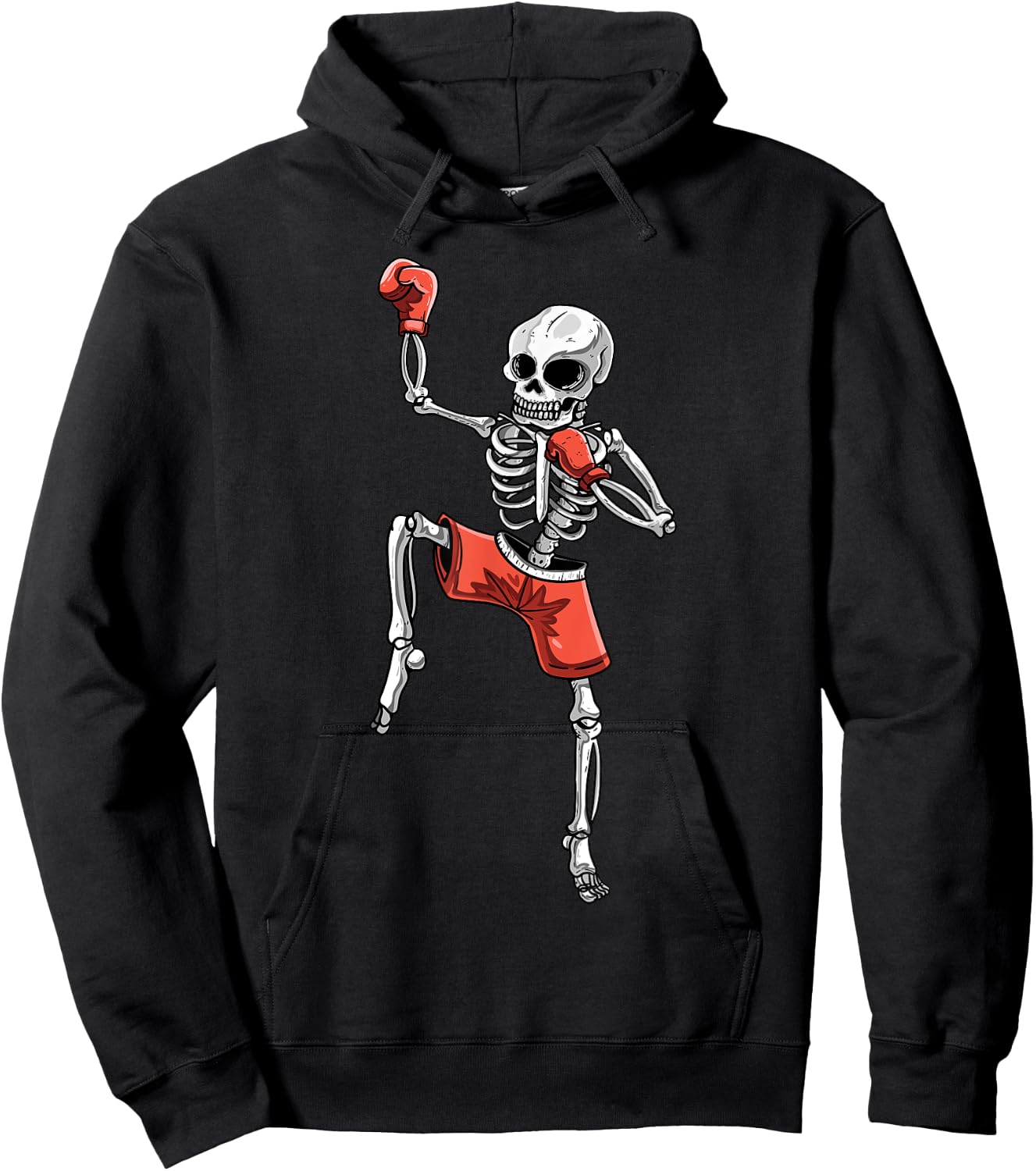 Skeleton Muay Thai Halloween Kickboxing MMA Fighter Costume Hoodie - Hoodie | Black