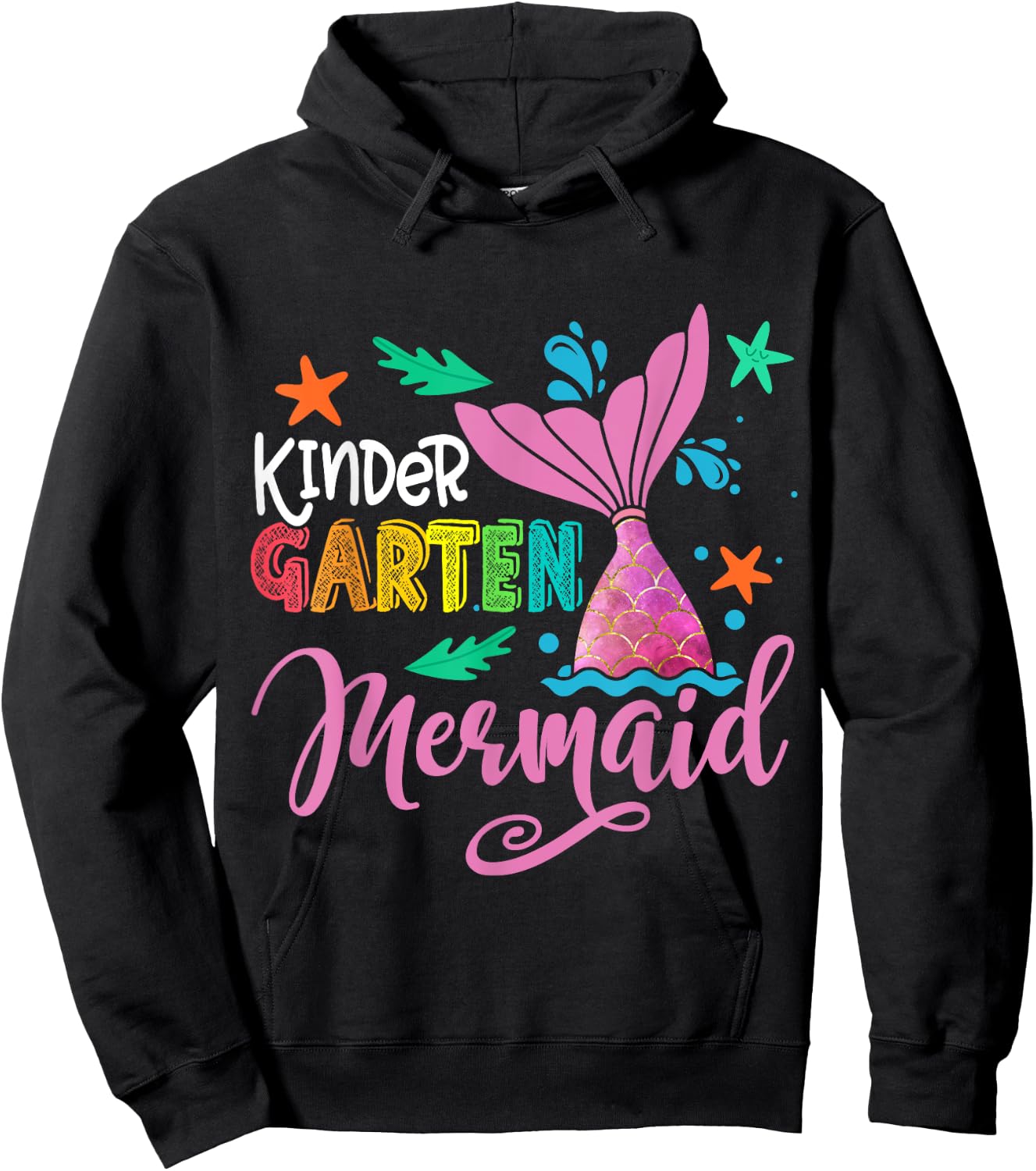 Kindergarten Mermaid Back To School for Mermaid Teacher Girl Hoodie - Hoodie | Black