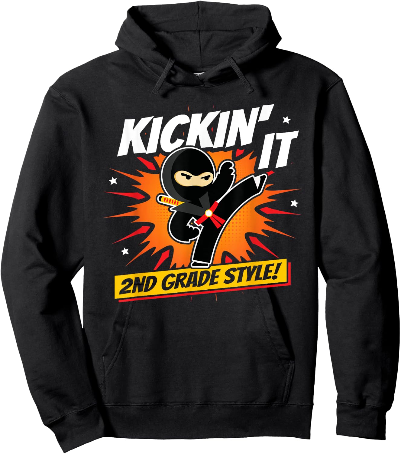 Second Grader - Back To School - Karate Ninja - 2nd Grade Hoodie - Hoodie | Black