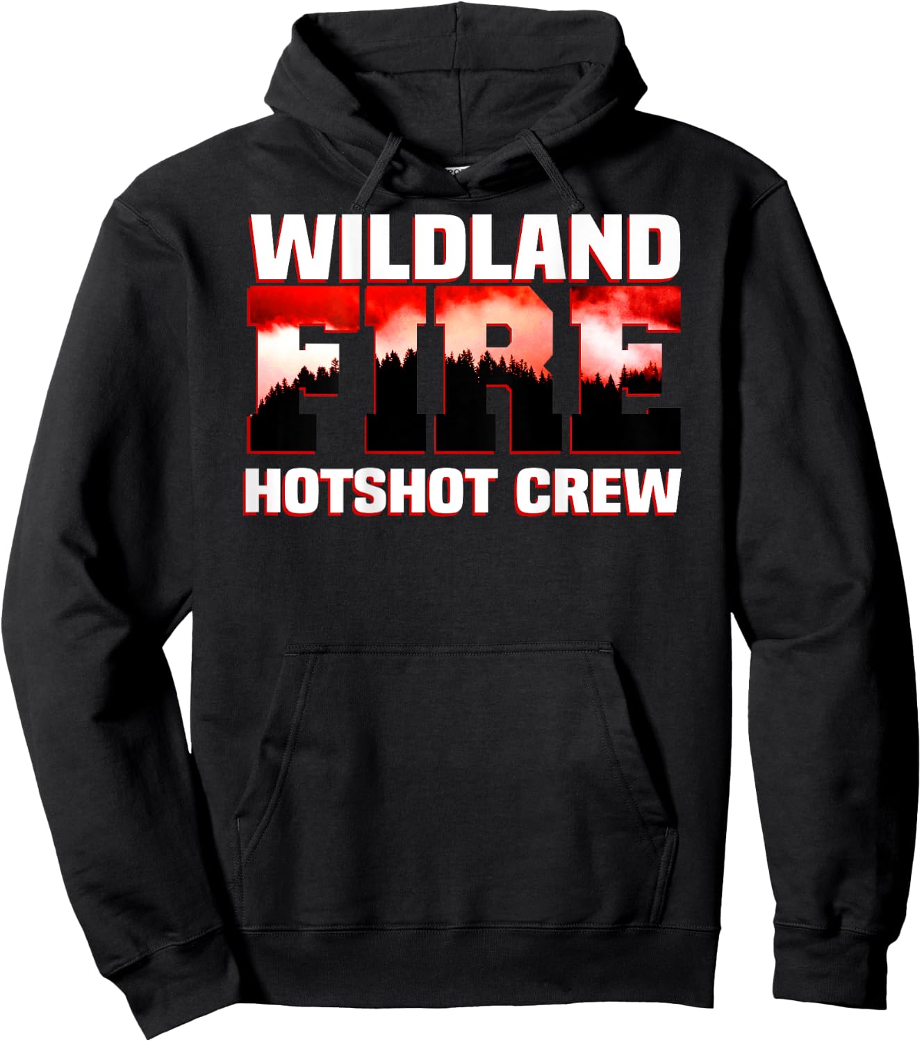 Wildland Hotshot Crew Fire Rescue Department Firefighters Hoodie - Hoodie | Black