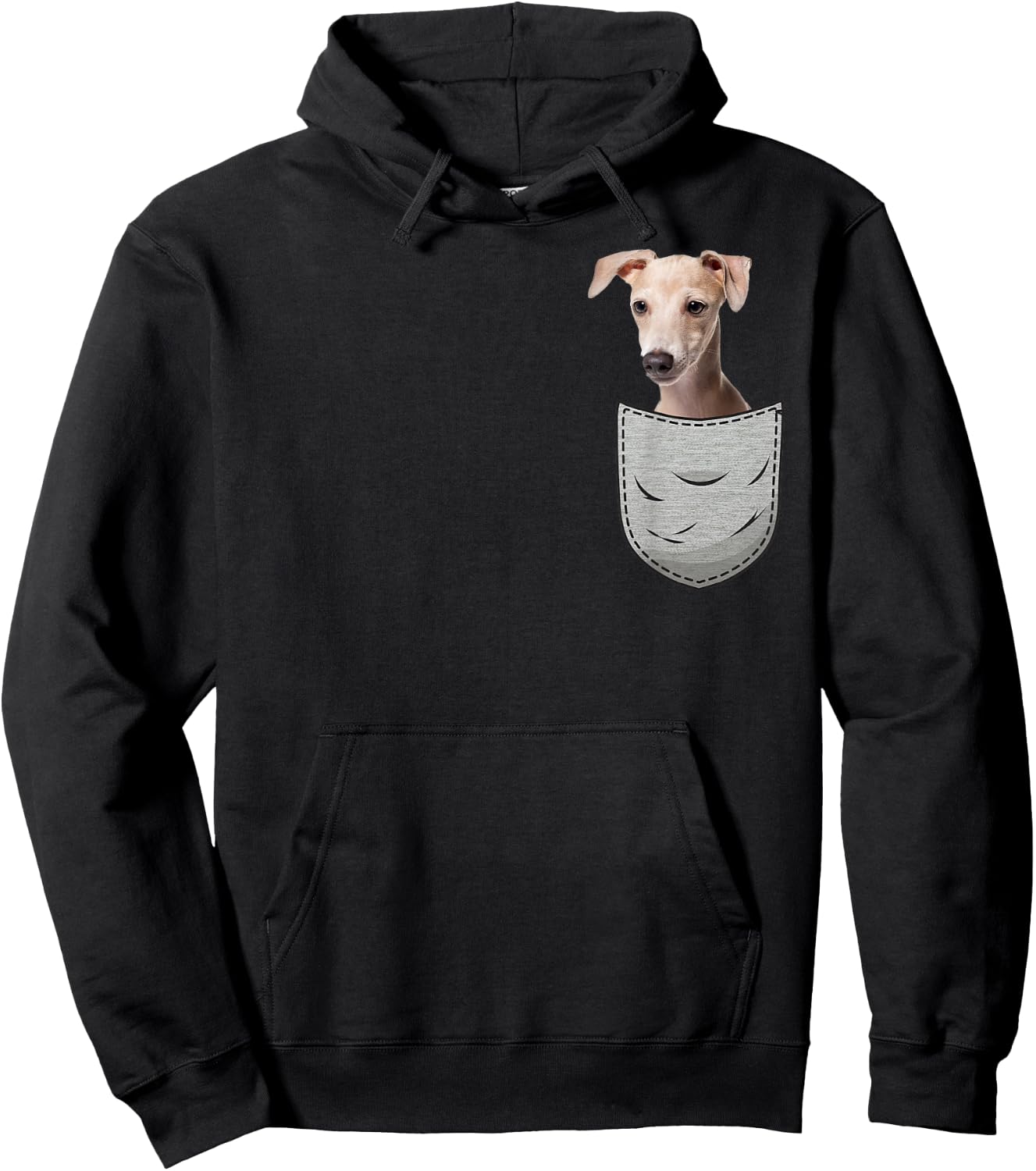 Italian Greyhound Whippet Chest Bag for Dog Owners Hoodie - Hoodie | Black