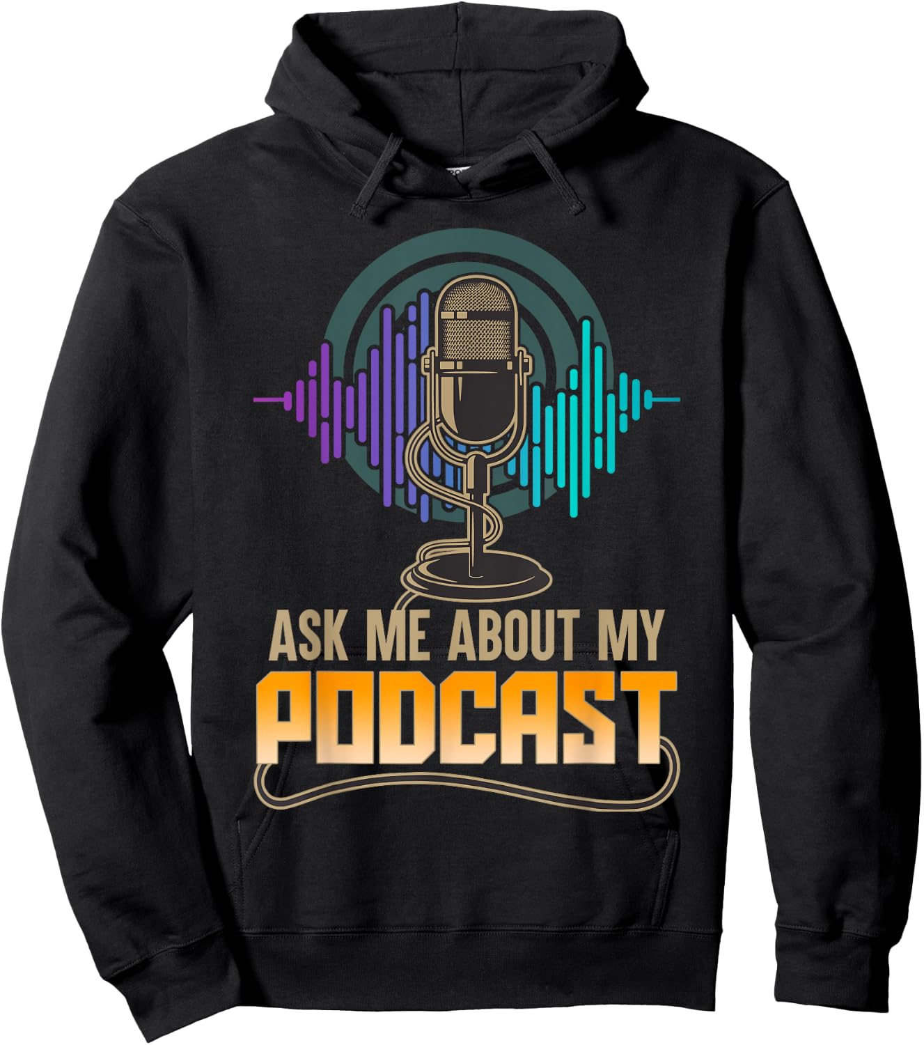 Ask Me About My Podcast Cute Podcasters Gifts Hoodie - Hoodie | Black