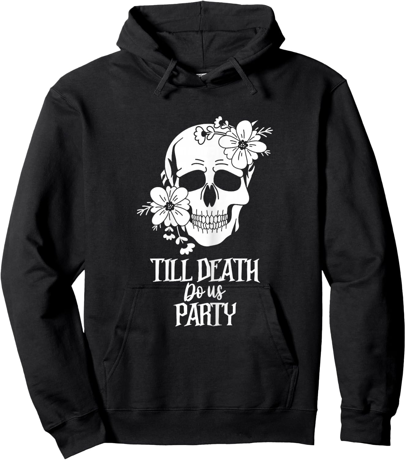 Bride or Die Skull Halloween Gothic Style Bachelorette Party Hoodie - Hoodie | Black