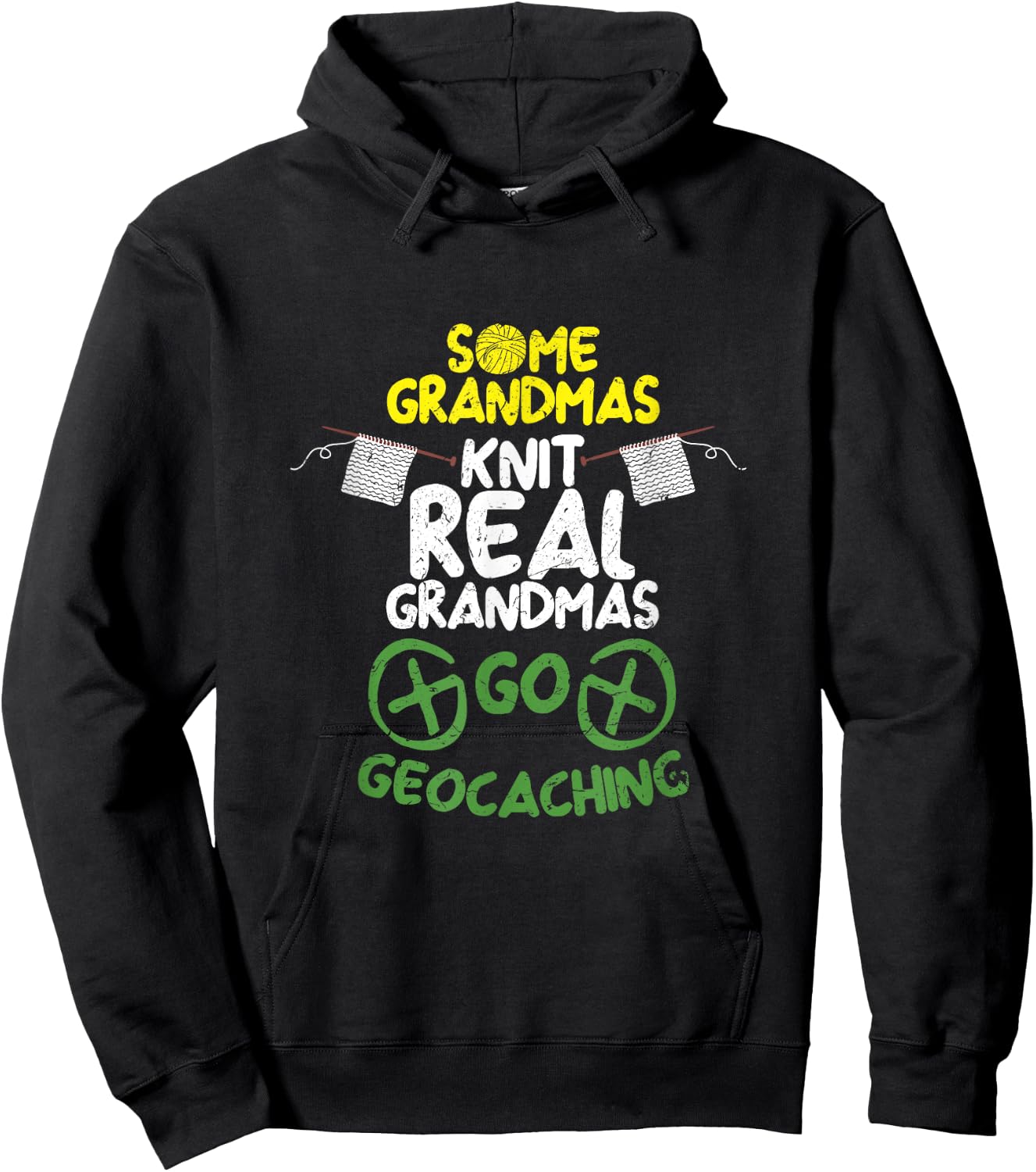 Funny Geocaching Real Grandmothers Geocacher Geocache Hoodie - Hoodie | Black