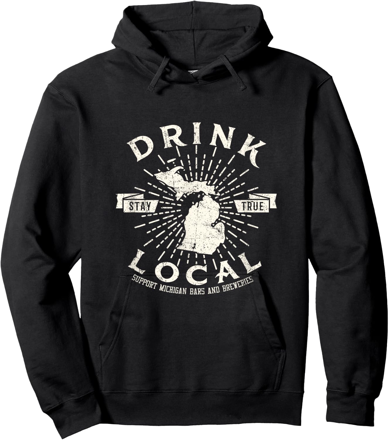 Drink Local Beer Brewery Michigan Support shirt Hoodie - Hoodie | Black