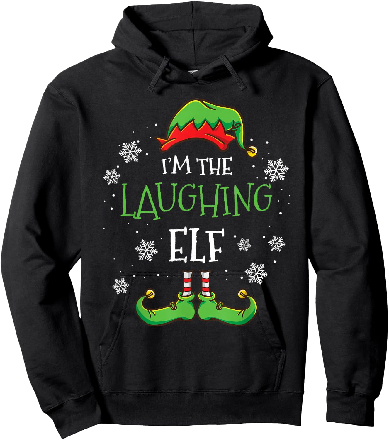 Im The Laughing Elf Christmas Hoodie - Hoodie | Black