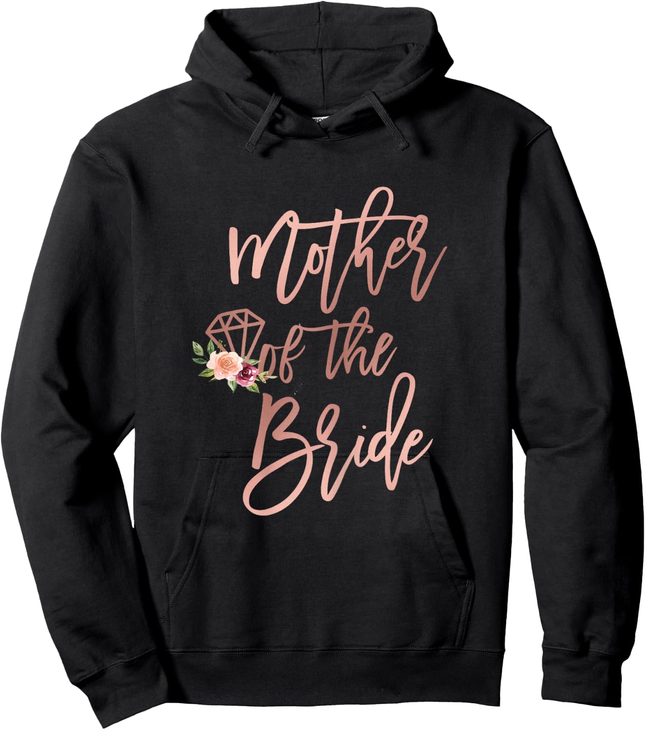 Mother of the Bride for Wedding Rehearsal Brides Mom Floral Hoodie - Hoodie | Black