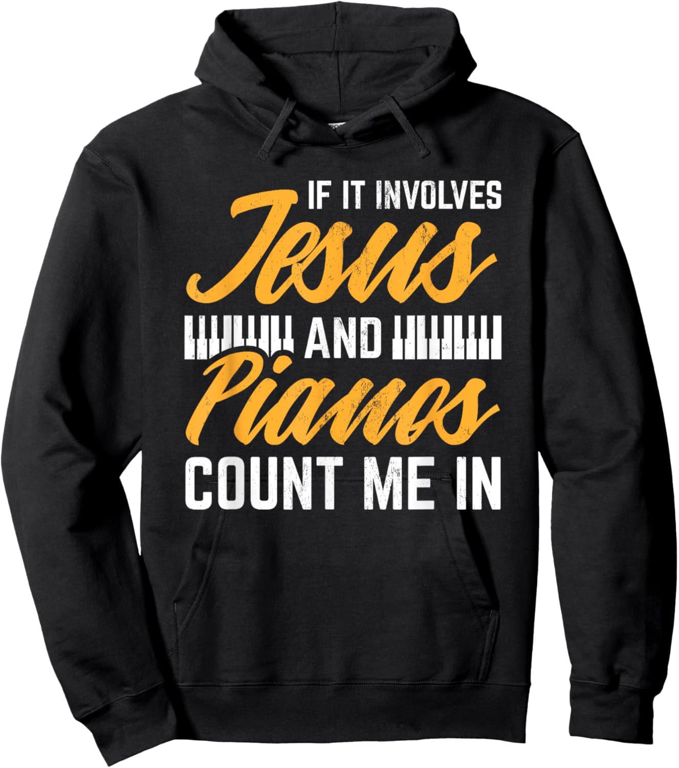 Jesus And Pianos Count Me In Pianist Christian Jesus Hoodie - Hoodie | Black