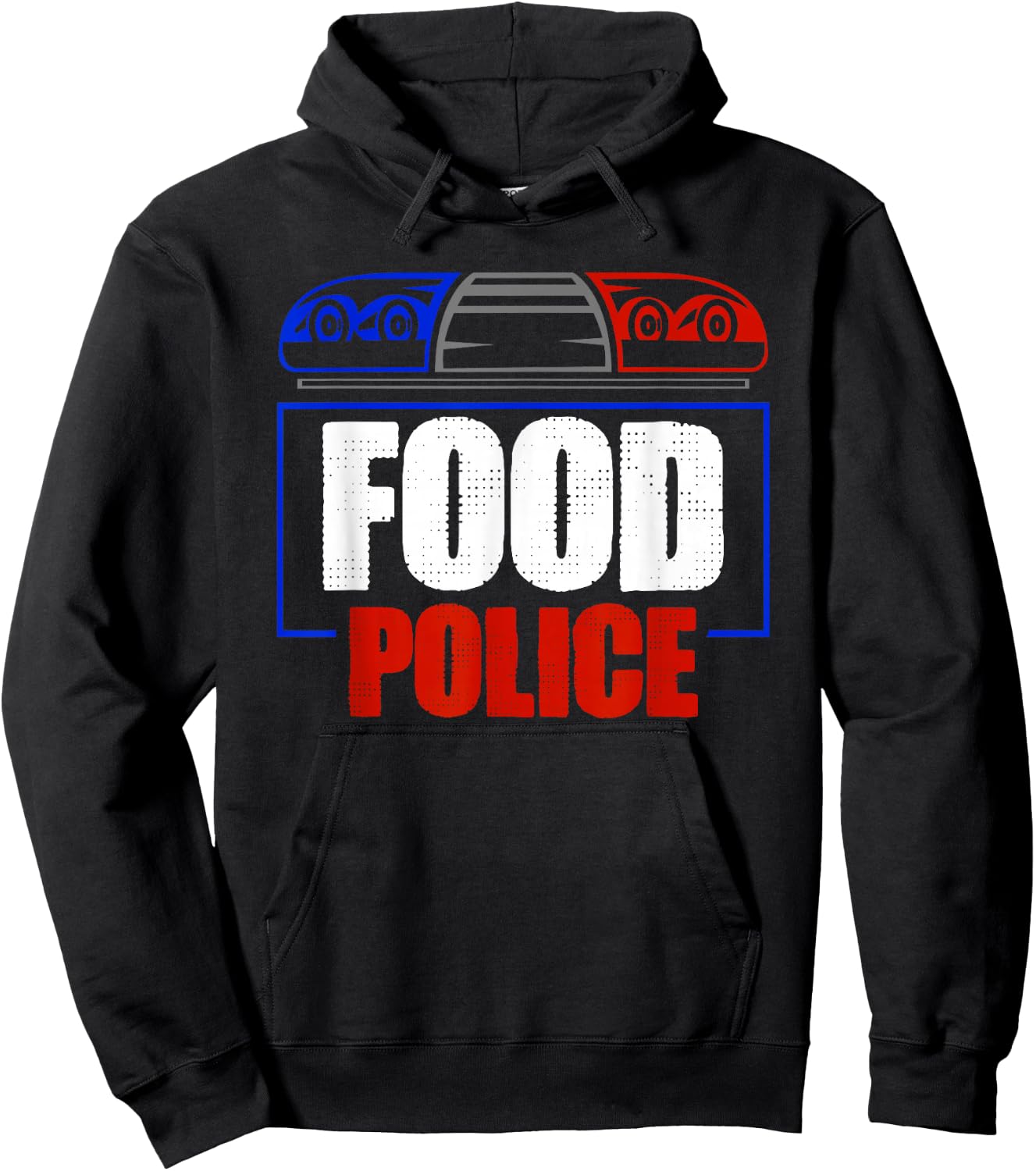 Food Police Funny Humor Saying Quote Sarcastic Men Women Hoodie - Hoodie | Black