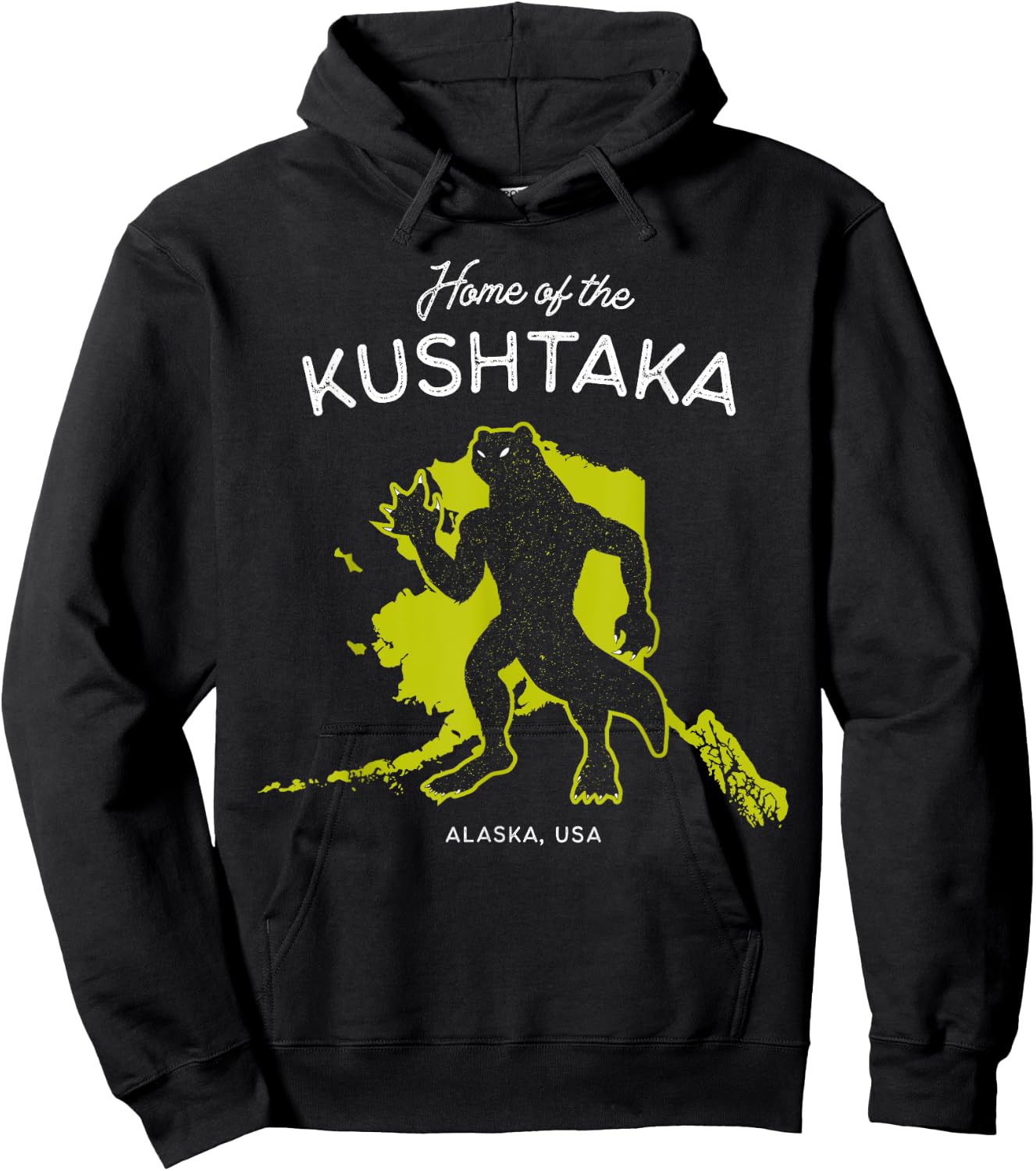 Home of the Kushtaka Otter Man - Alaska, USA Cryptid Hoodie - Hoodie | Black