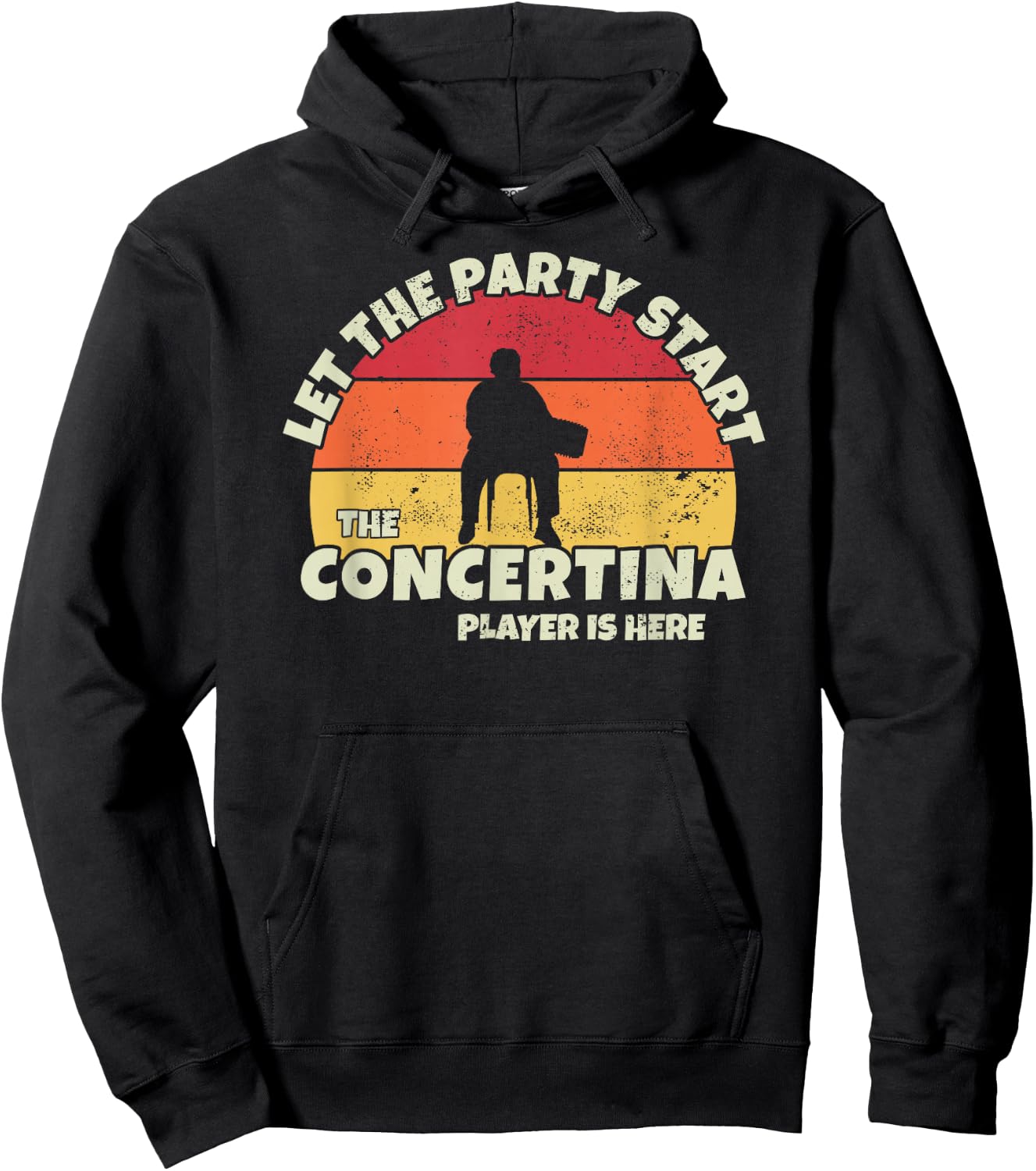 Let the Party Start the Concertina Player is here Concertina Hoodie - Hoodie | Black