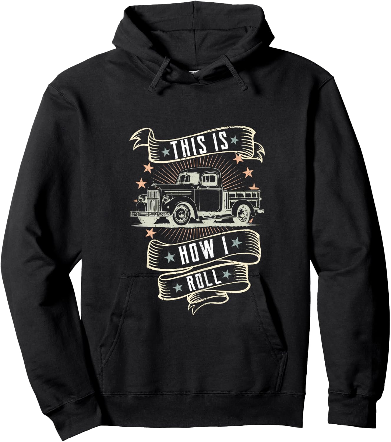 This Is How I Roll-Vintage Classic Truck Car Lover Hoodie - Hoodie | Black