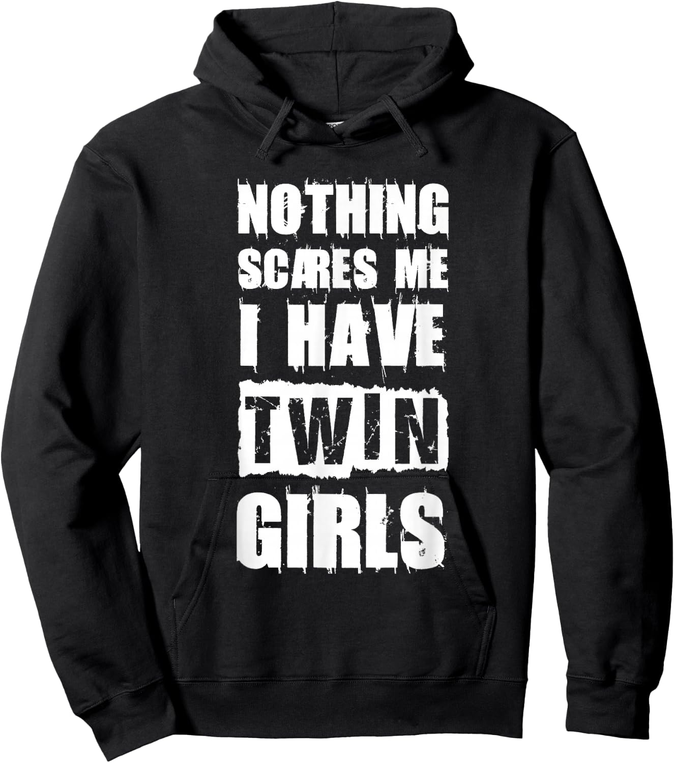 Funny Twin Daughter Mom of Twins Dad of Twins Hoodie - Hoodie | Black