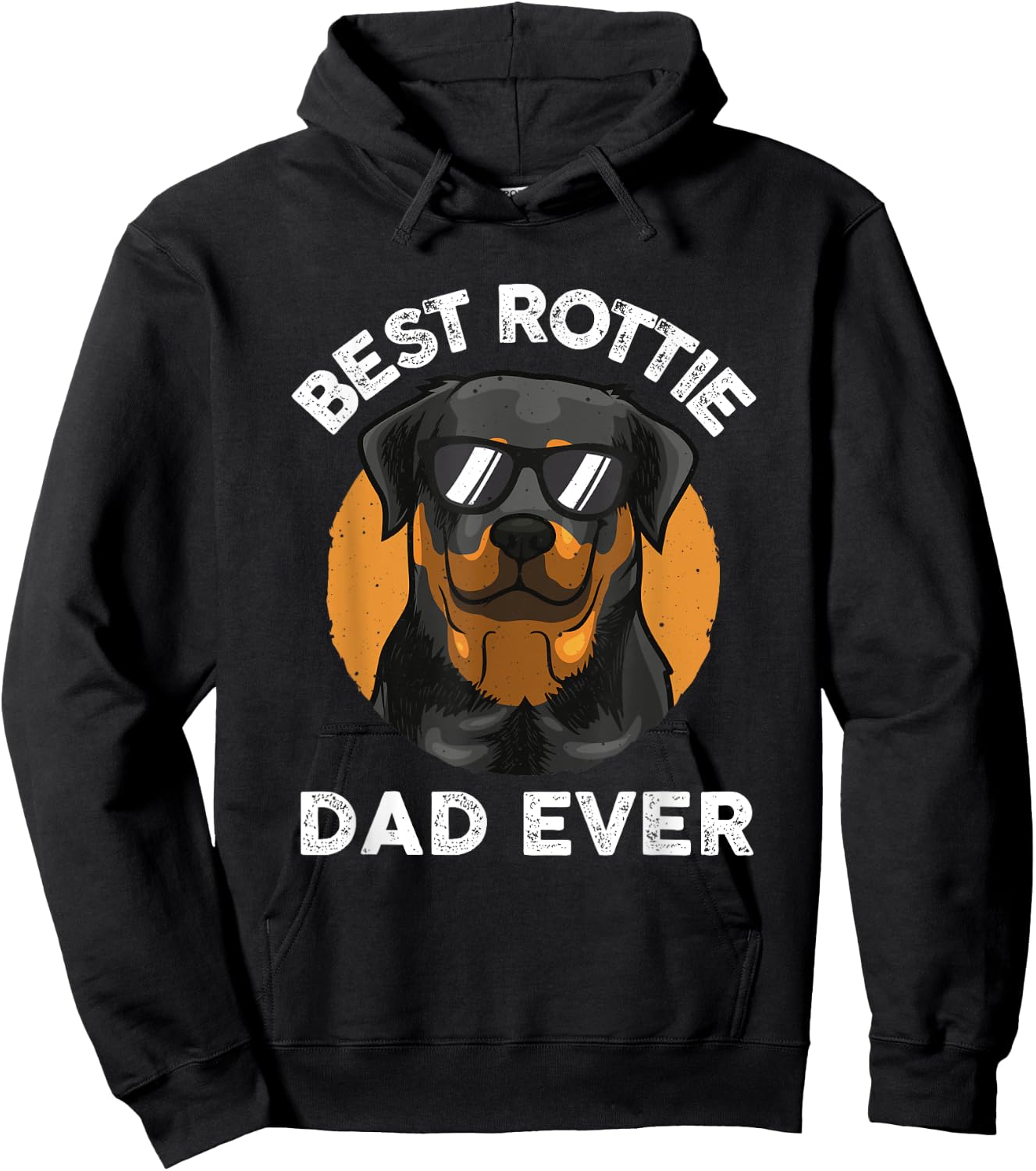 Funny Rottweiler Dad Design Grandpa Rottie Dad Quote Hoodie - Hoodie | Black