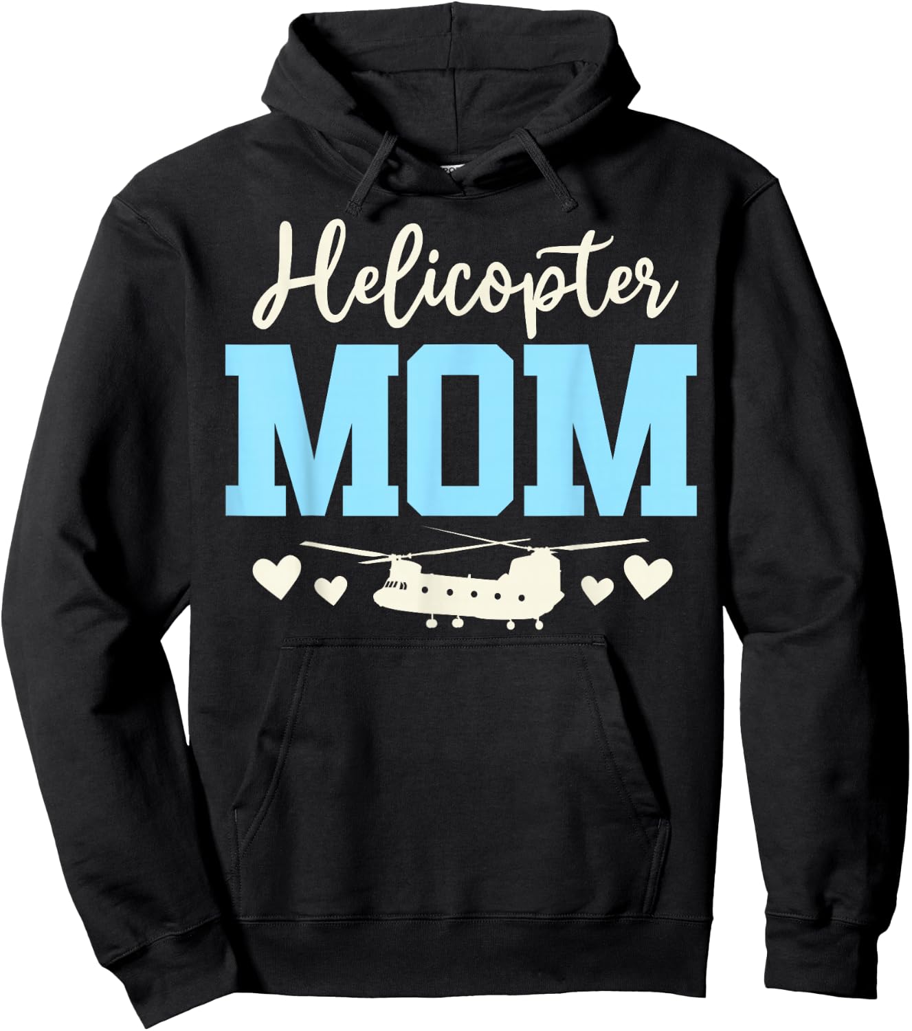 Helicopter Parents Funny Women Pilot Helicopter Mom Hoodie - Hoodie | Black