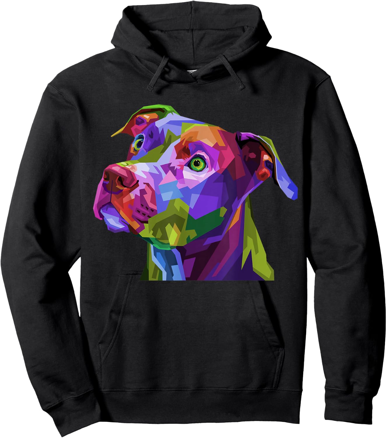American Pitbull Terrier Pop Art Portrait for Dog Owners Hoodie - Hoodie | Black