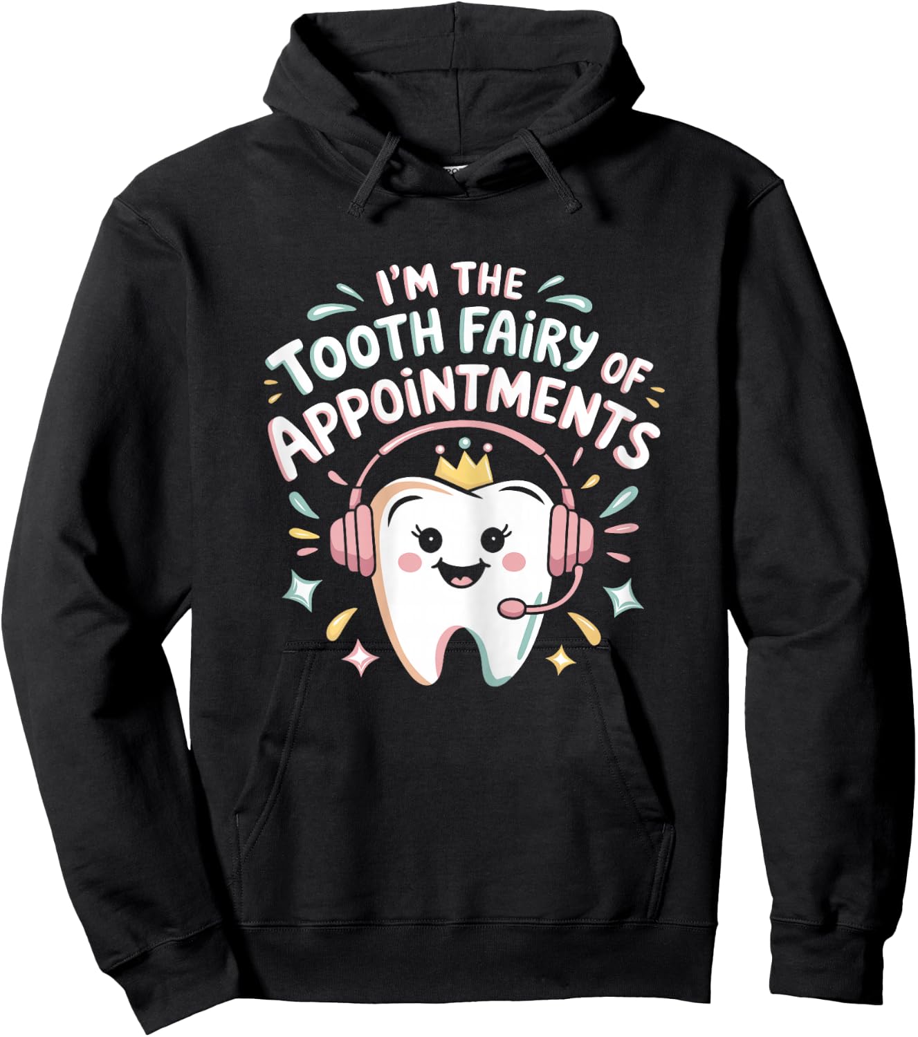 Dental Receptionist Fairy Dentist Reception Hoodie - Hoodie | Black