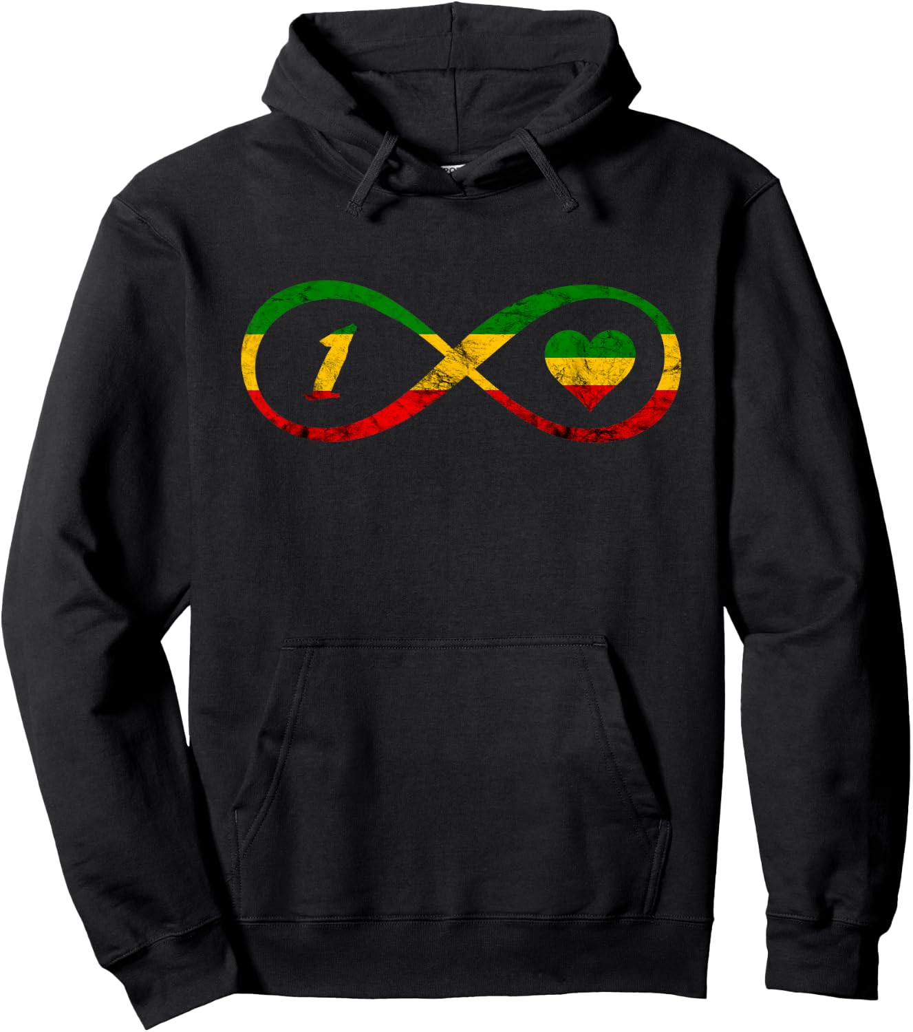 Rasta Reggae Music Hippie Infinity Hoodie - Hoodie | Black