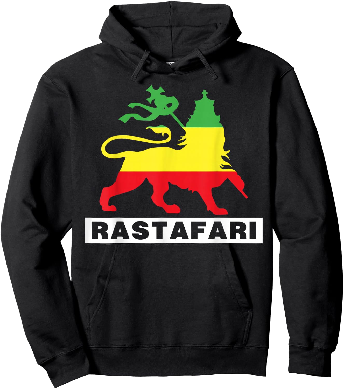Lion of Judah Judah Rasta Rastafari Reggae Hoodie - Hoodie | Black