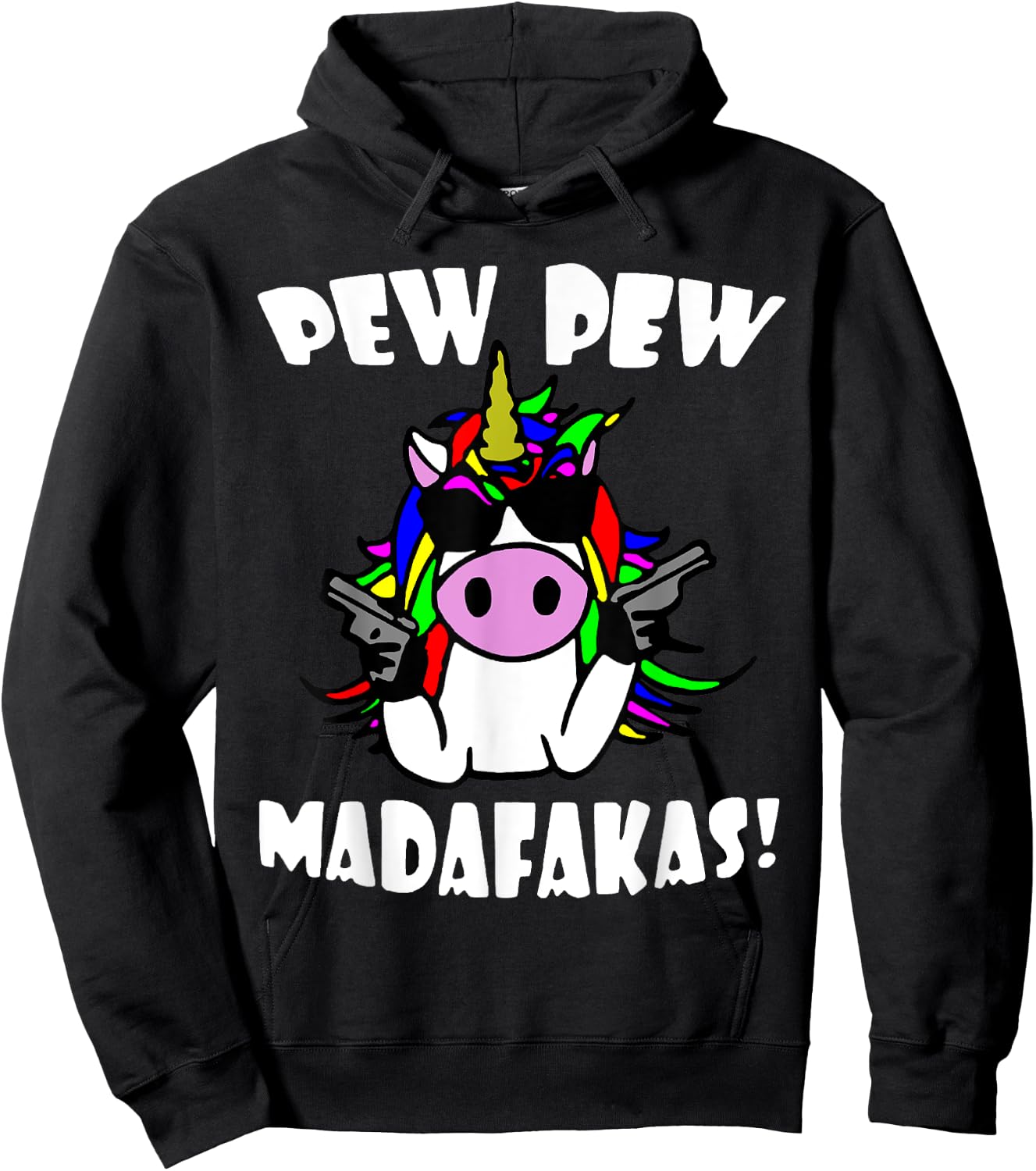 Pew Pew MotherFucker Hoodie - Hoodie | Black