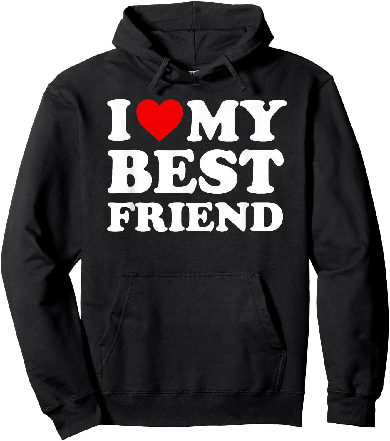 I Love My Best Friend - Heart BFF Hoodie - Hoodie | Black