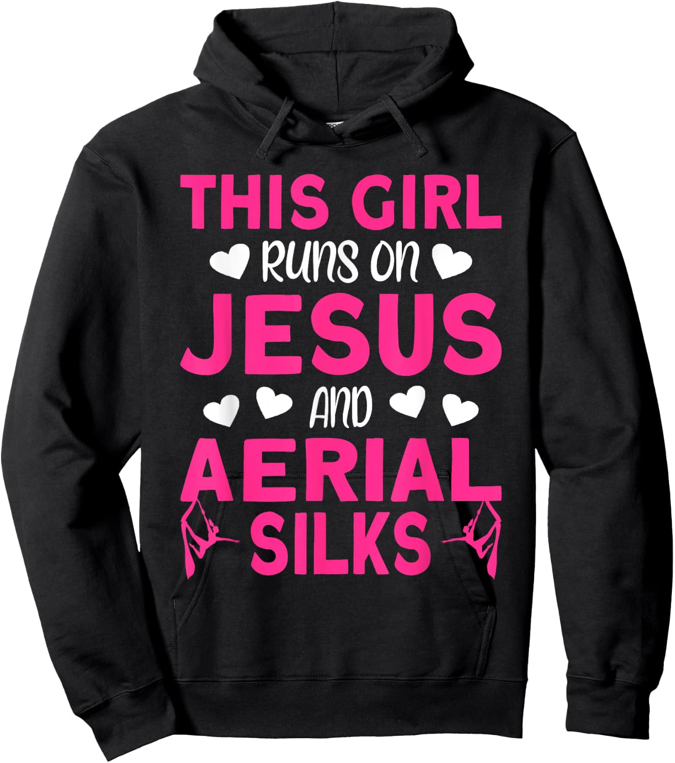 Aerialist This Girl runs on Jesus and Aerial Silks Hoodie - Hoodie | Black