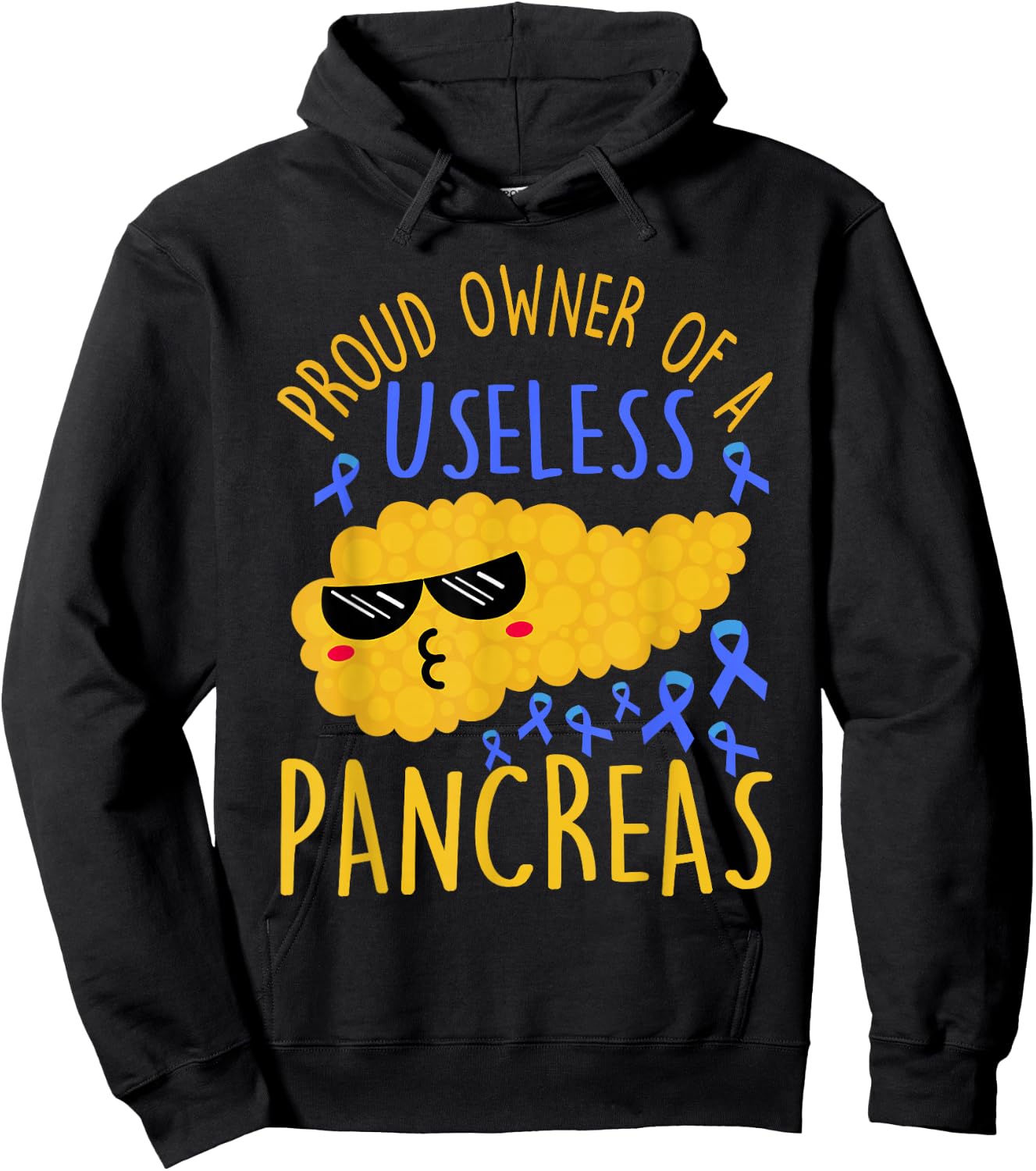 Type 1 Diabetes Awareness Funny T1D Diabetes Warrior Kids Hoodie - Hoodie | Black
