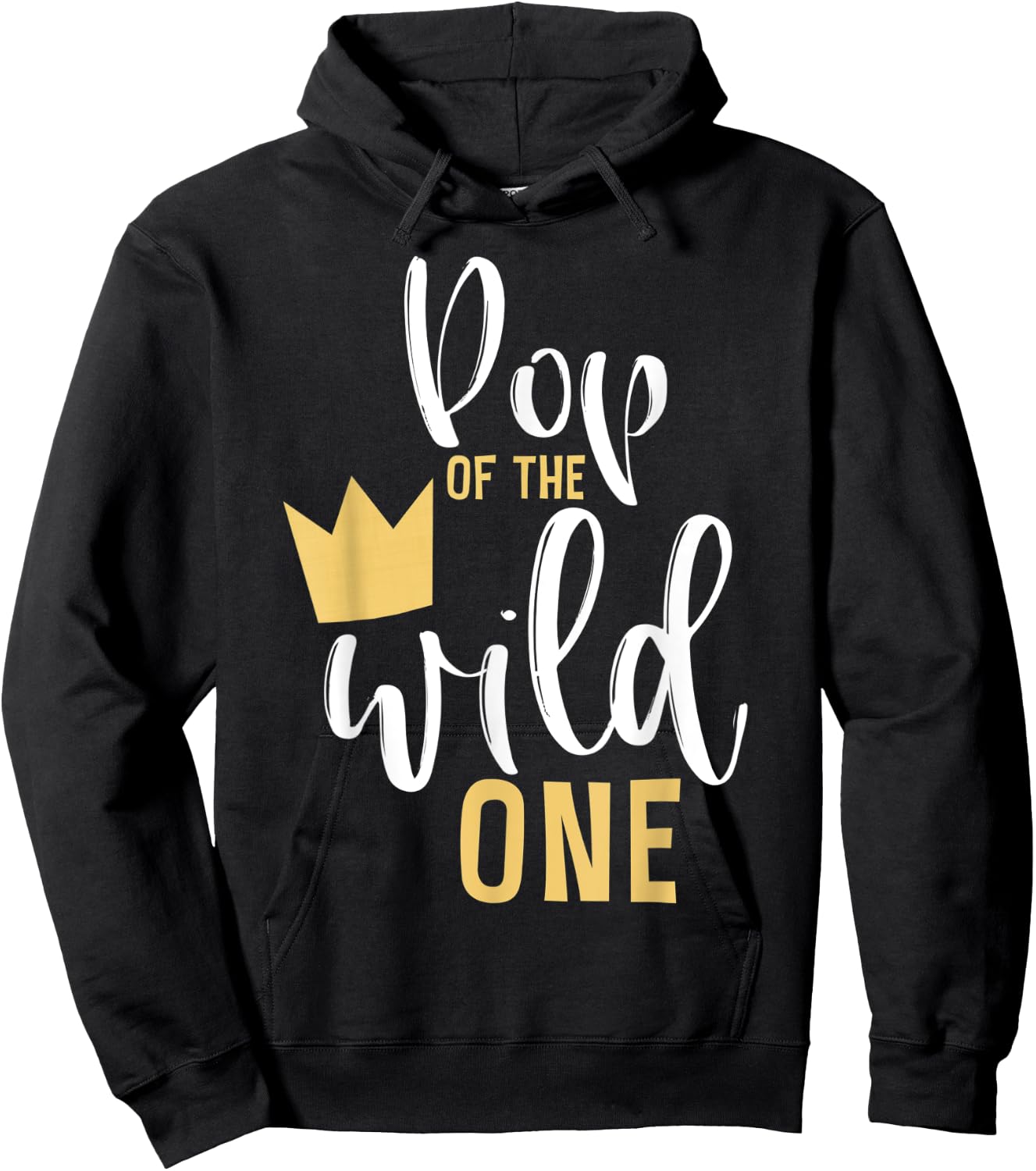 Pop of the Wild One Matching 1st Birthday First Thing PopPop Hoodie - Hoodie | Black