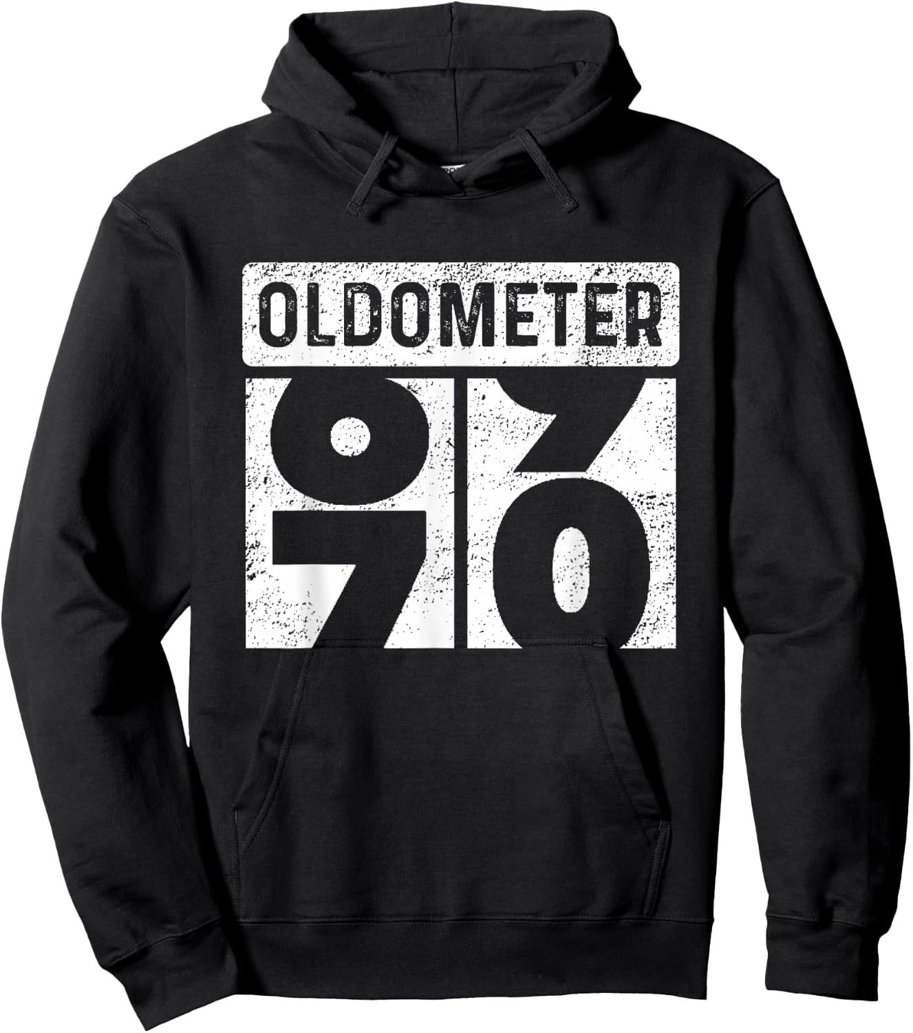Oldometer Odometer Funny 70th Birthday Present Turning 70 Hoodie - Hoodie | Black