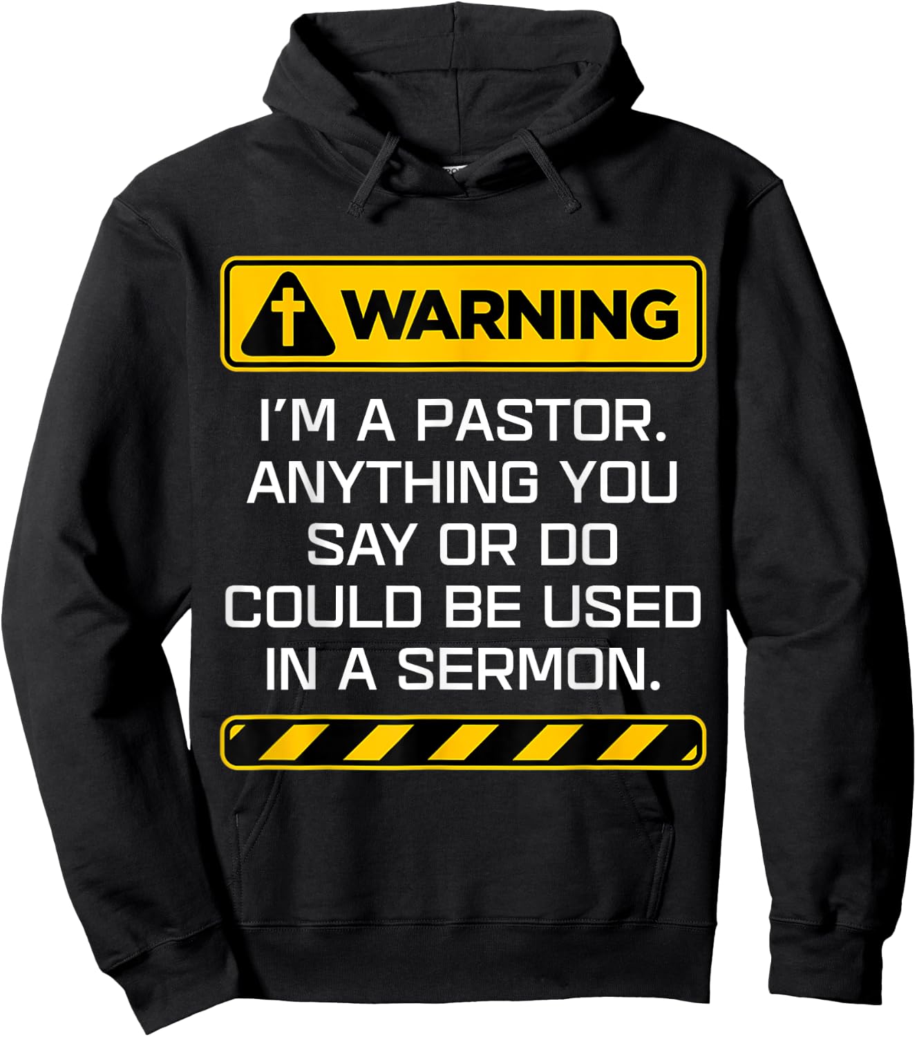 Gift Pastor Warning I Might Put You In A Sermon Hoodie - Hoodie | Black