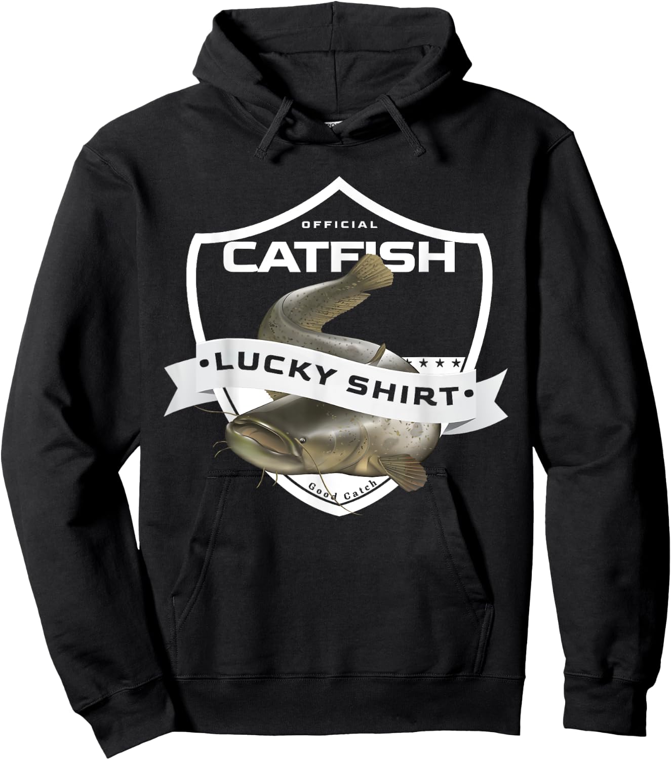Catfish Lucky Shirt Funny Accessories to Catfish Fishing Hoodie - Hoodie | Black