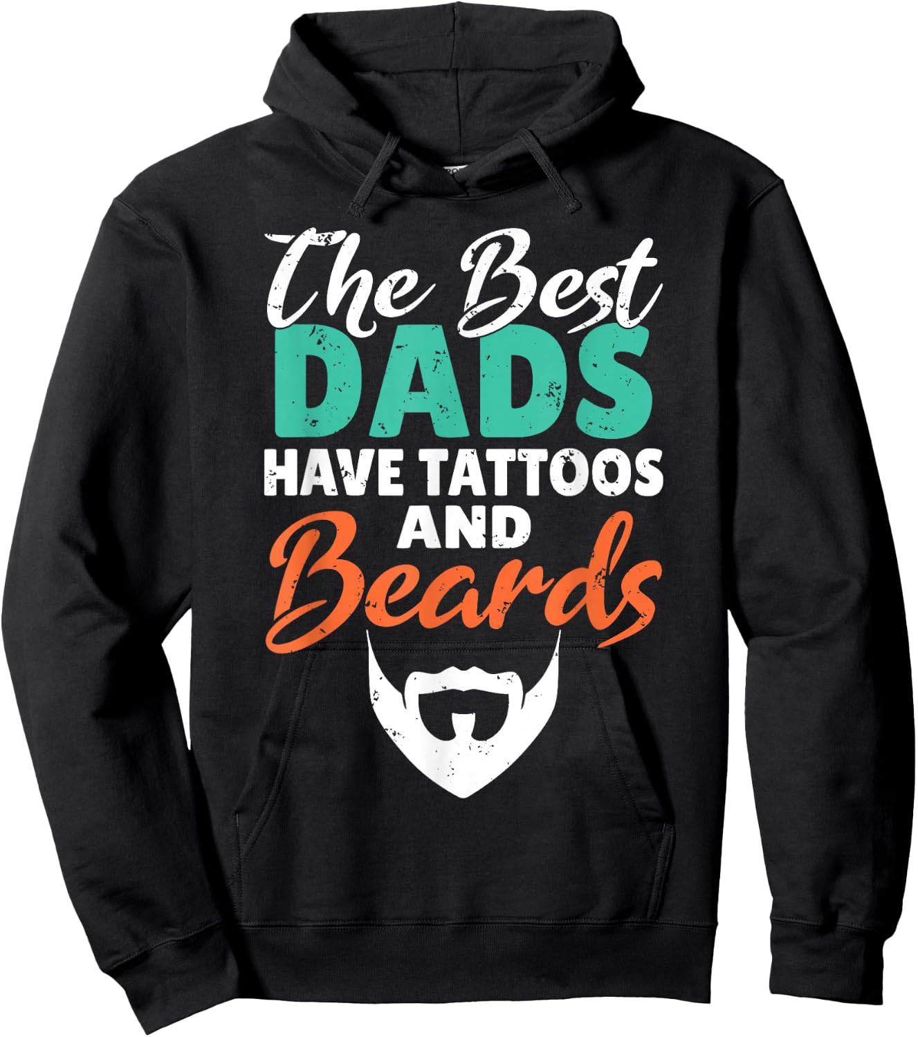 The best Dads have Tattoos and Beards Viking Bearded Men Hoodie - Hoodie | Black