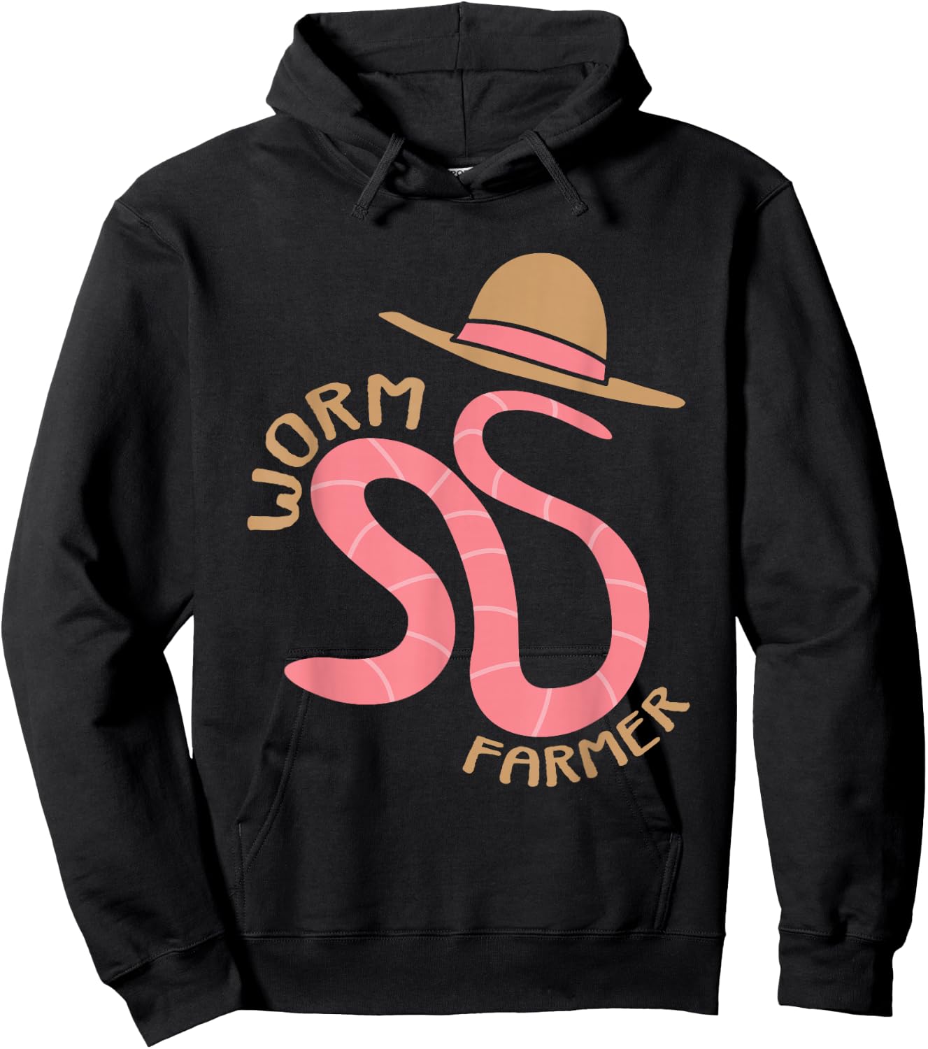 Worm Farmer Funny Vermiculture Gardening Gift Hoodie - Hoodie | Black