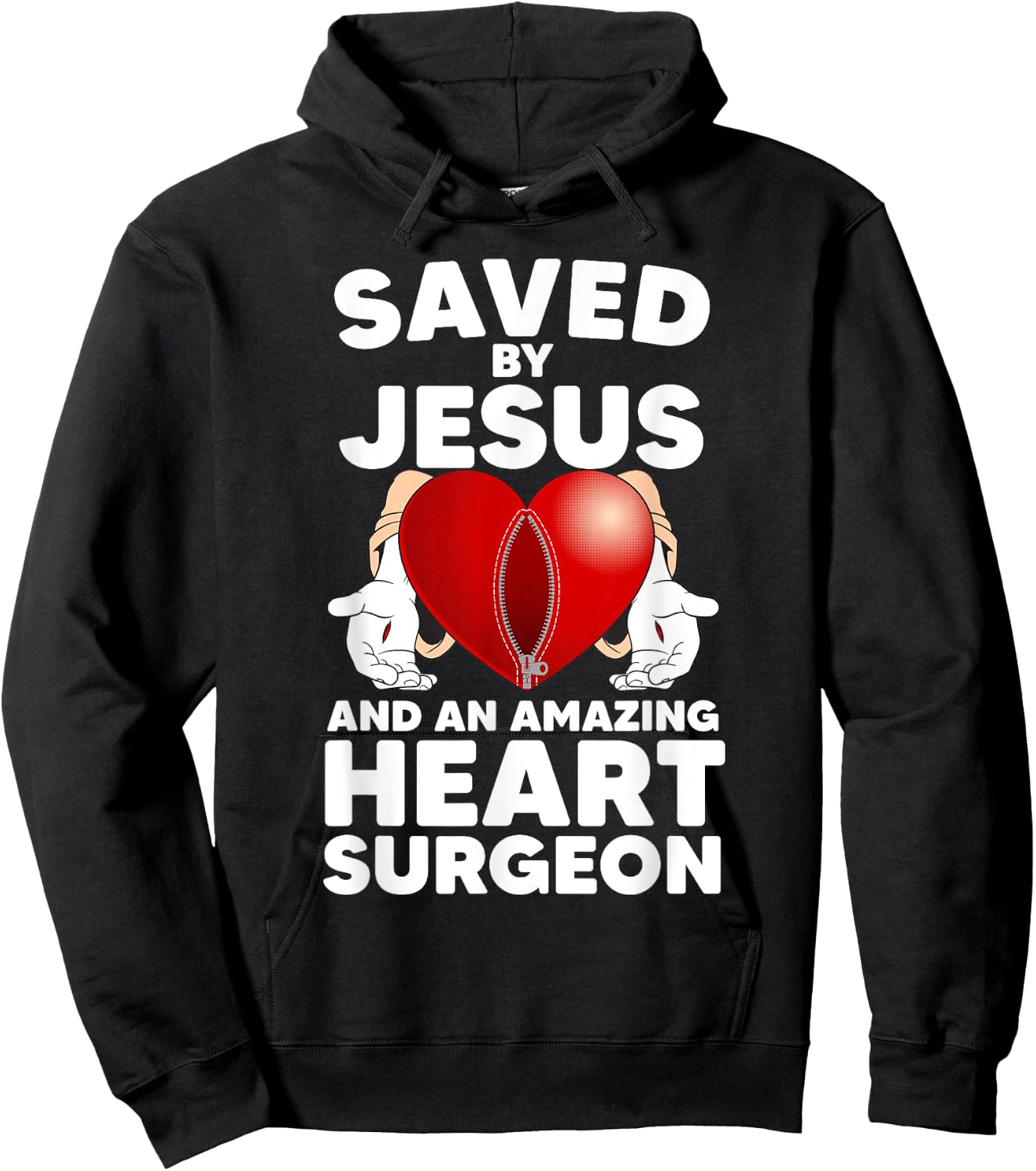Funny Open Heart Surgery Design Women Heart Patients Hoodie - Hoodie | Black