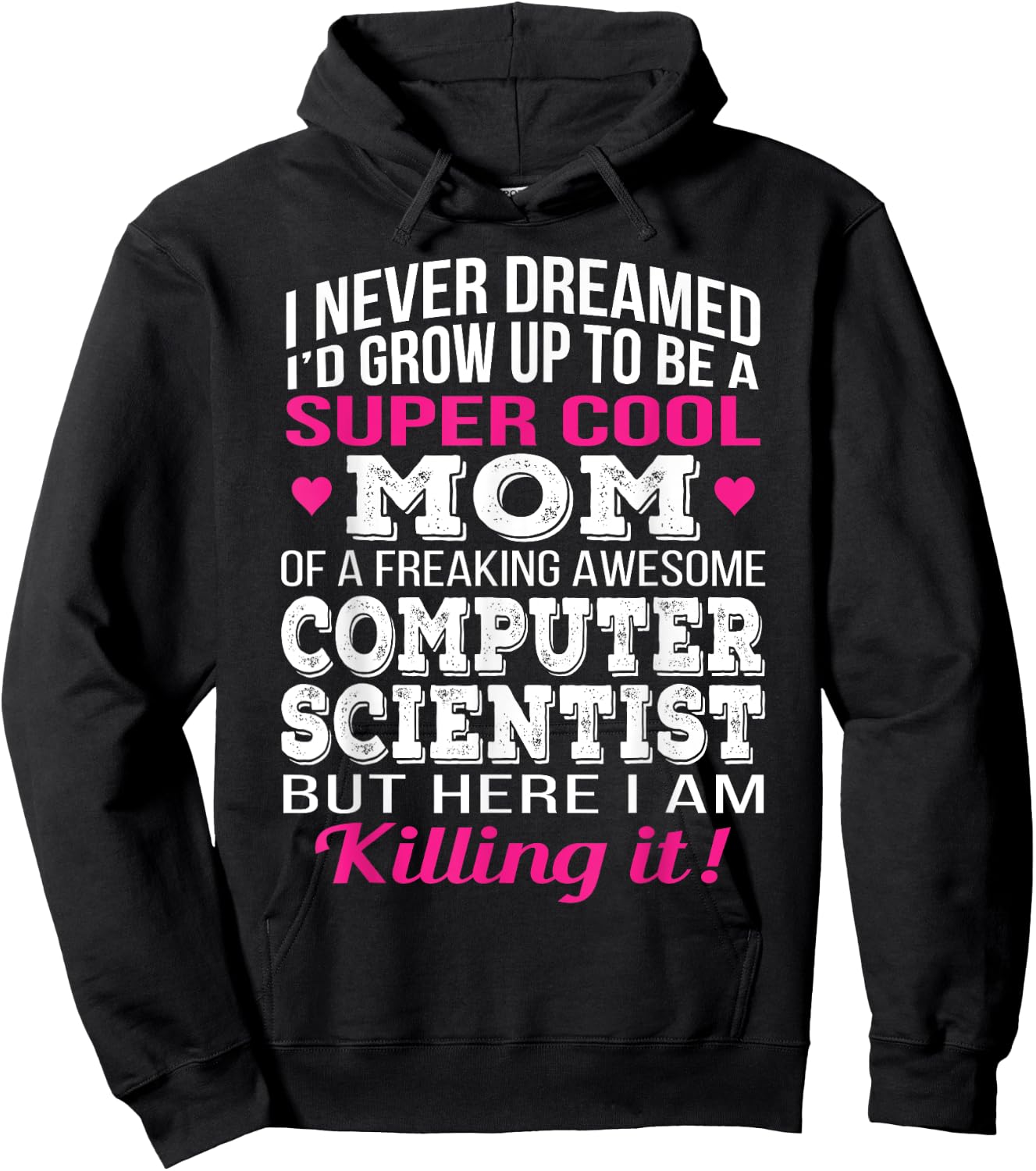 Super Cool Mom of Computer Scientist Mothers Day Gif Hoodie - Hoodie | Black