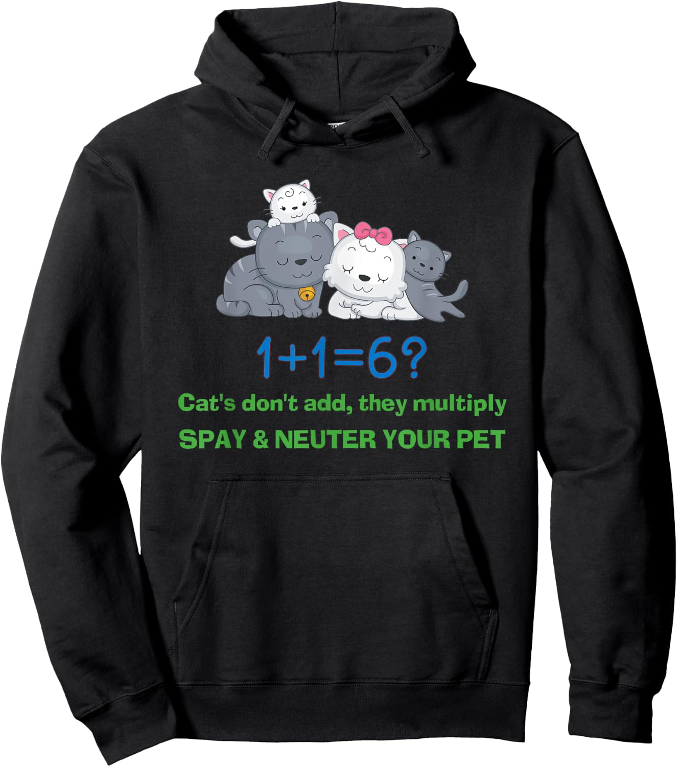 Lucky Dog Animal Rescue - Spay and Neuter Women Girls Kids Hoodie - Hoodie | Black