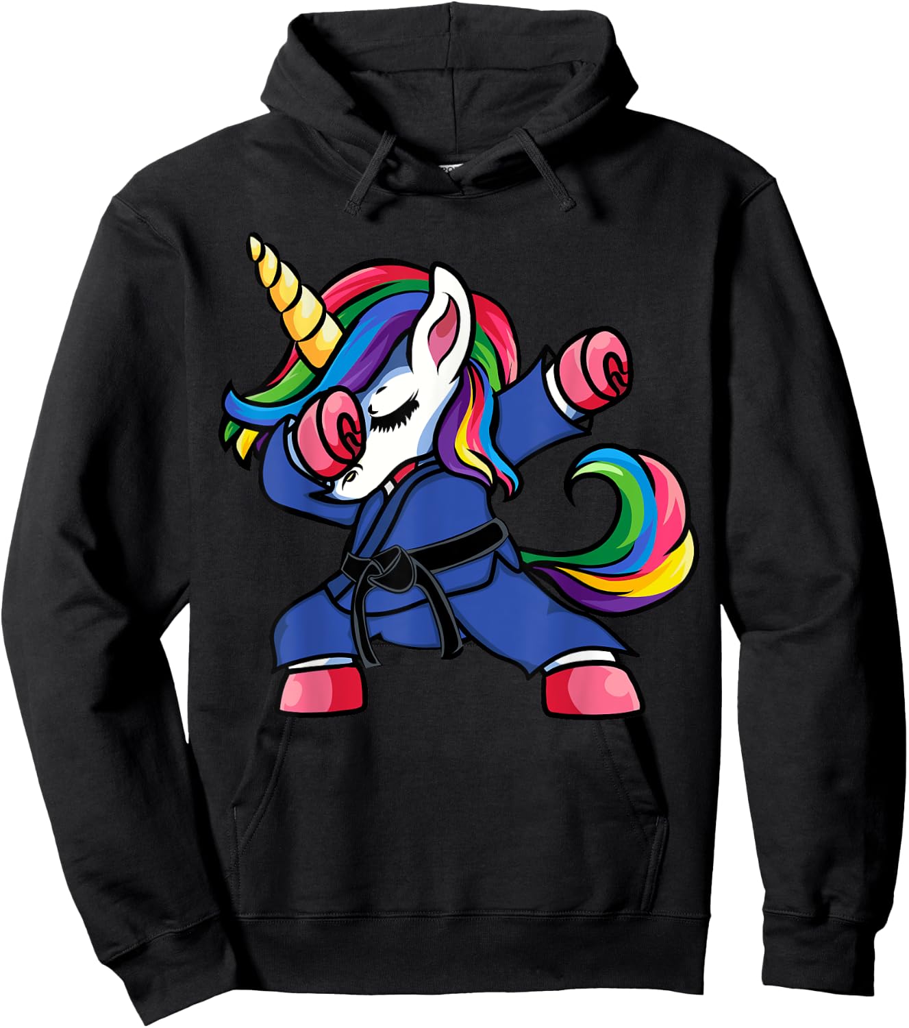 Dabbing Unicorn Brazilian Jiu Jitsu Mom , BJJ Women Girls Hoodie - Hoodie | Black