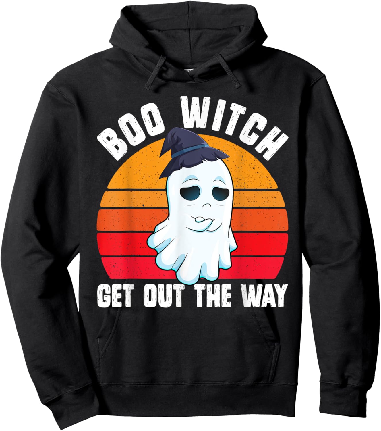 Boo Witch Get Out The Way Funny Halloween Costume Pun Hoodie - Hoodie | Black