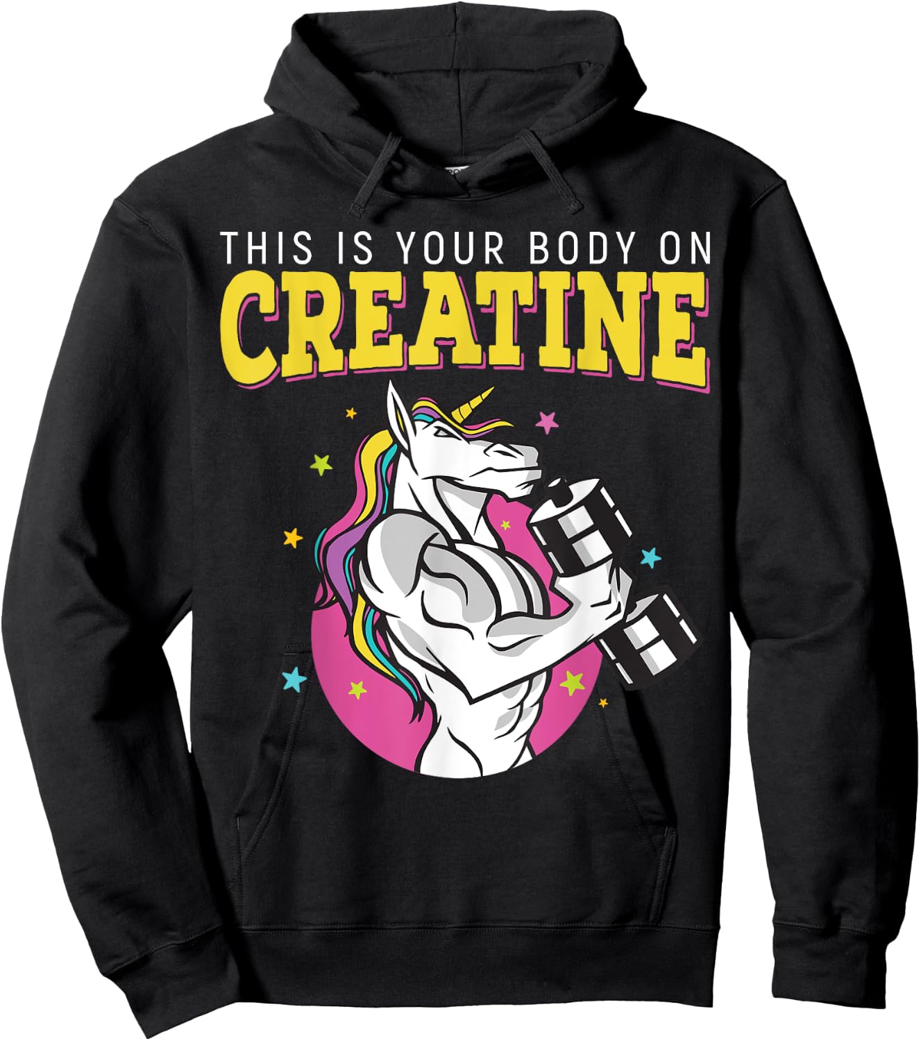 This Is Your Body On Creatine Gym Fitness Weightlifting Hoodie - Hoodie | Black