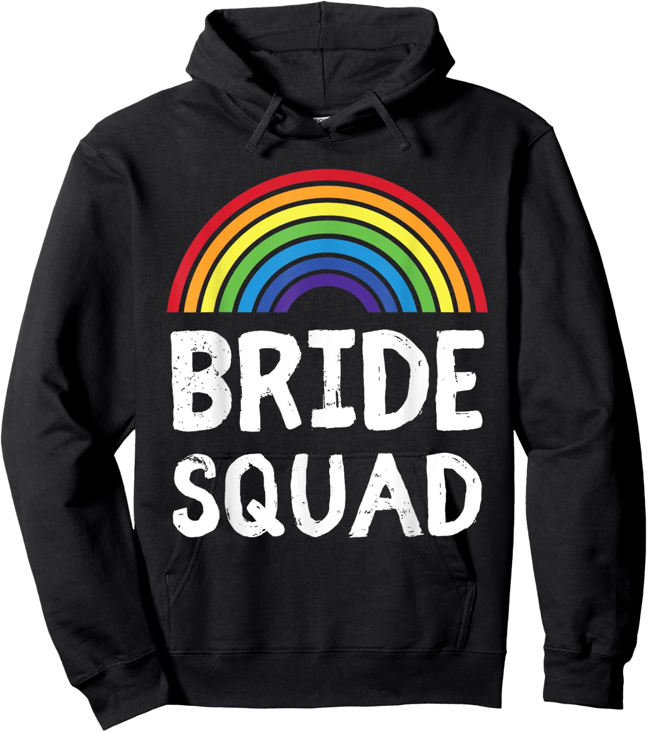 Bride Squad LGBT Lesbian Wedding Party Women Bachelorette Hoodie - Hoodie | Black