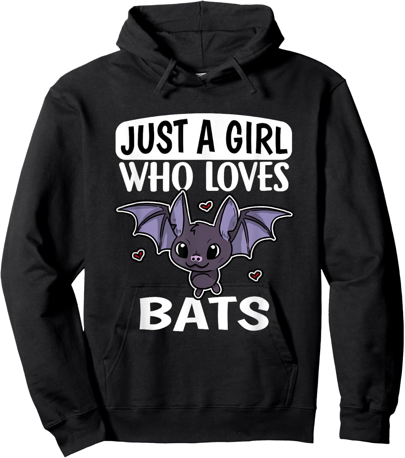 Just A Girl Who Loves Bats Funny Bat Costume Hoodie - Hoodie | Black