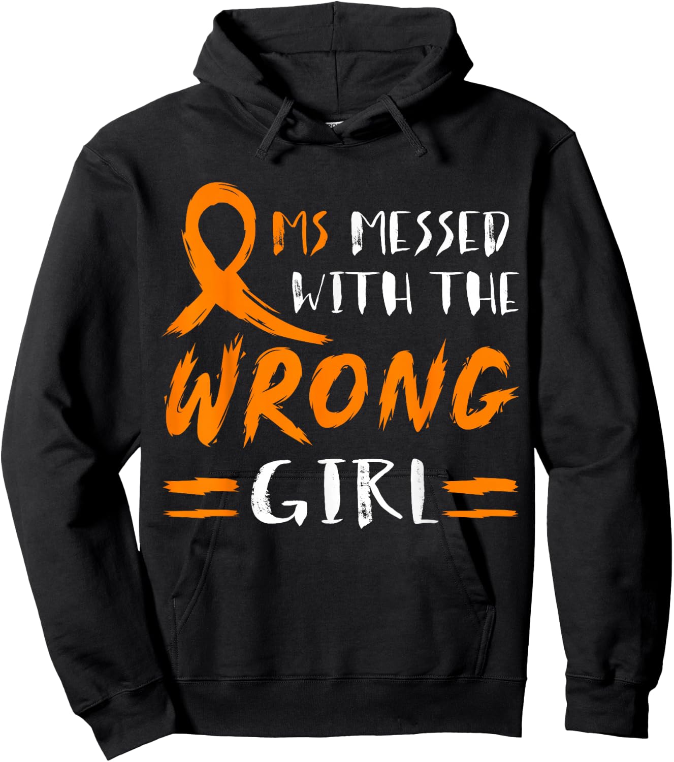 MS Messed With The Wrong Girl Multiple Sclerosis Awareness Hoodie - Hoodie | Black