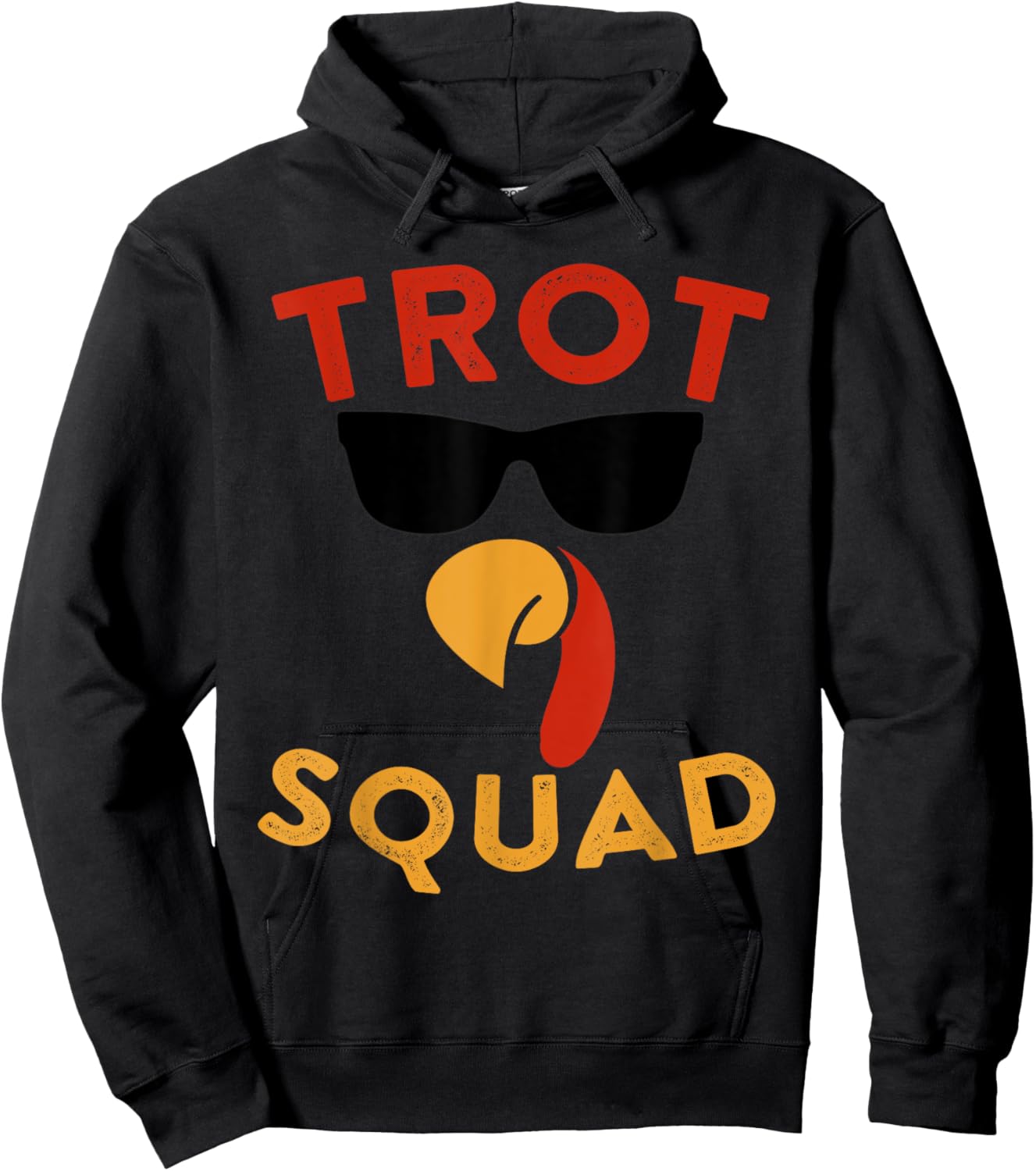 Trot Squad Thanksgiving Gift Turkey Leg Day Costume Piligrim Hoodie - Hoodie | Black