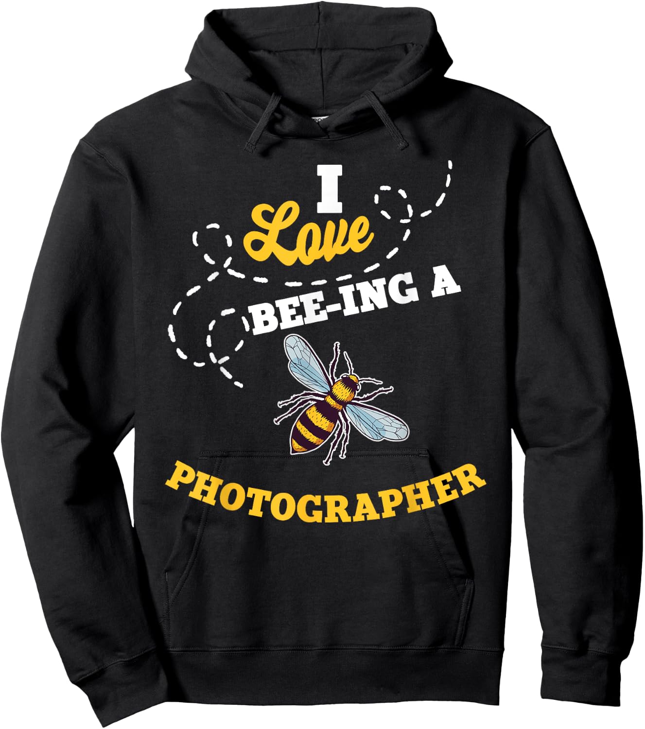 I Love Bee-Ing A Photographer Honey Bee Job Profession Hoodie - Hoodie | Black