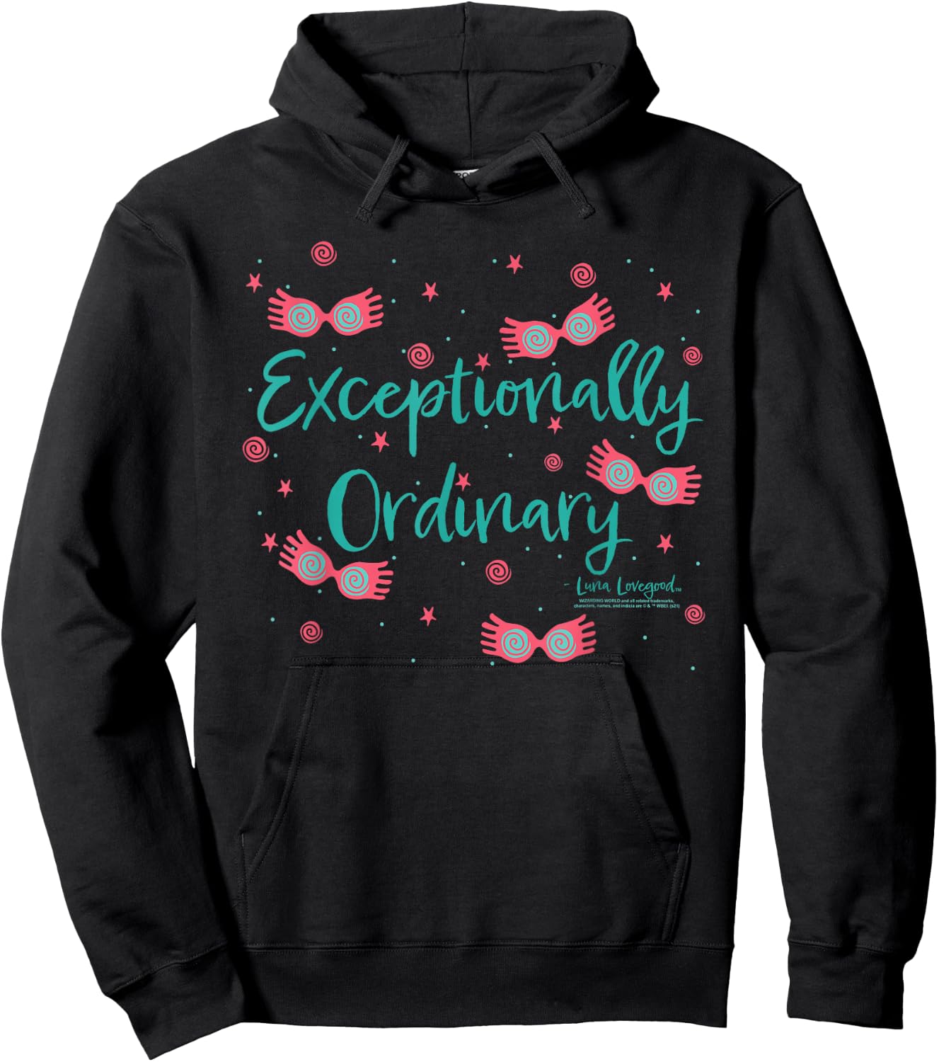 Harry Potter Floating Luna Lovegood Glasses Hoodie - Hoodie | Black